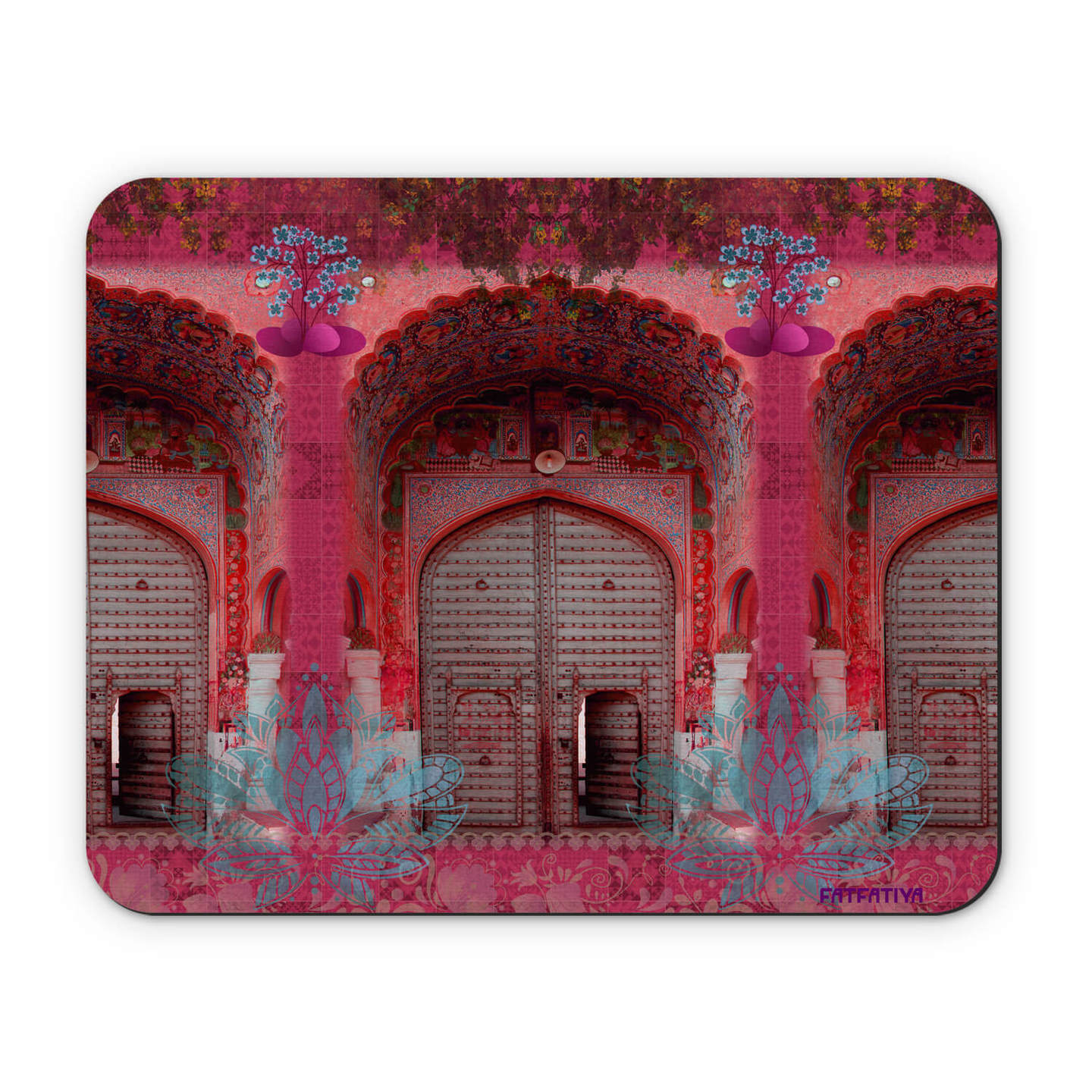 Pink Royal Door Design Mouse Pad