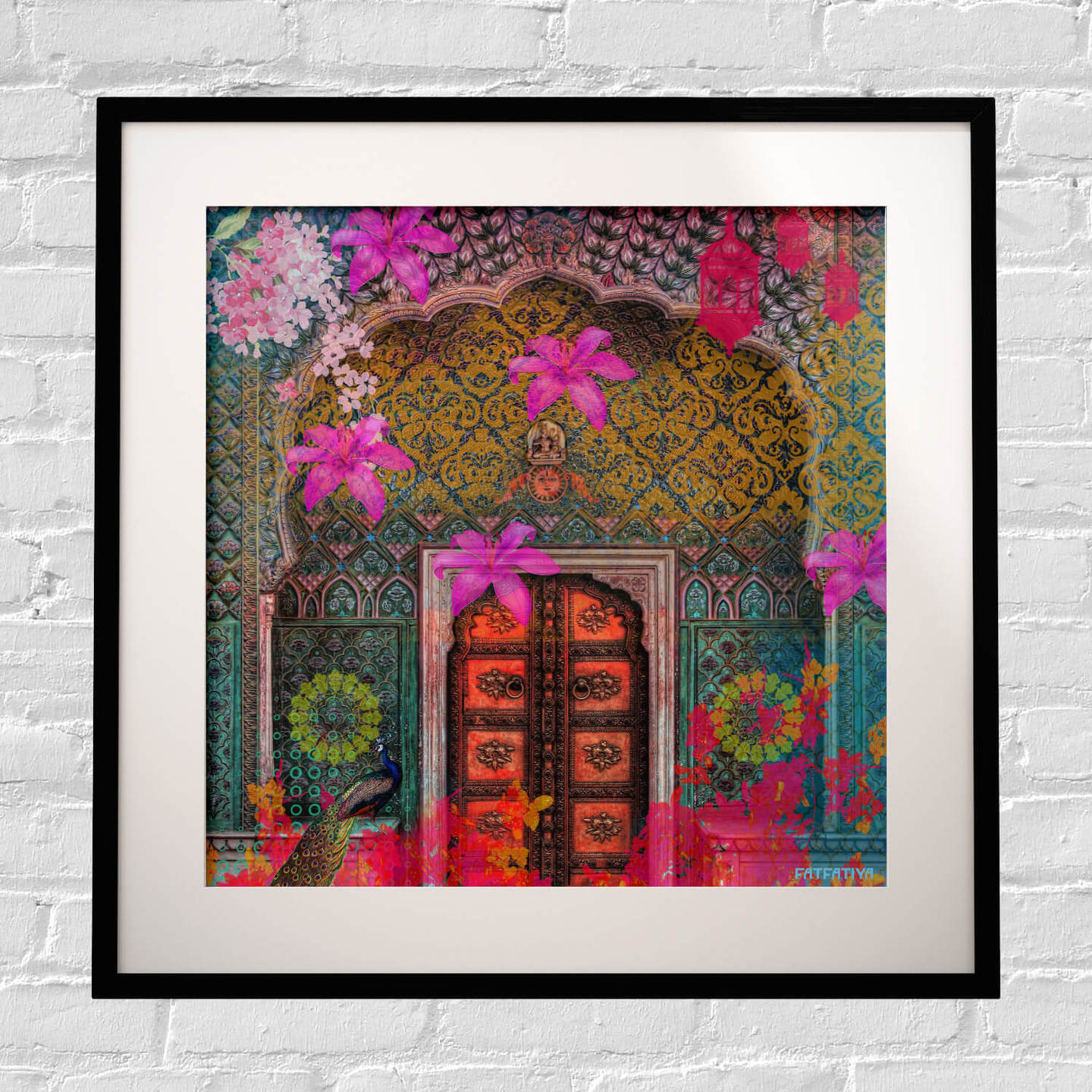 Pink Royal Door Design Framed Art Print