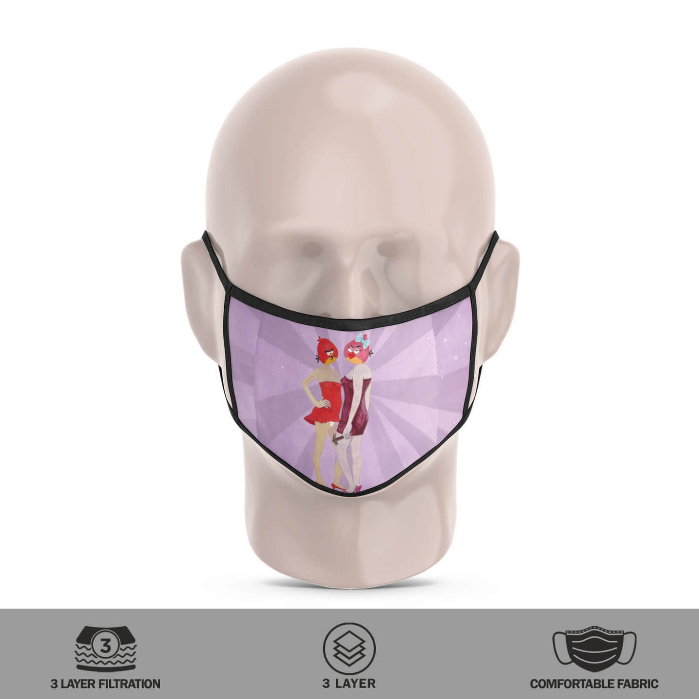 Angry Birds-2 Reusable Face Mask - Tushar Waghela