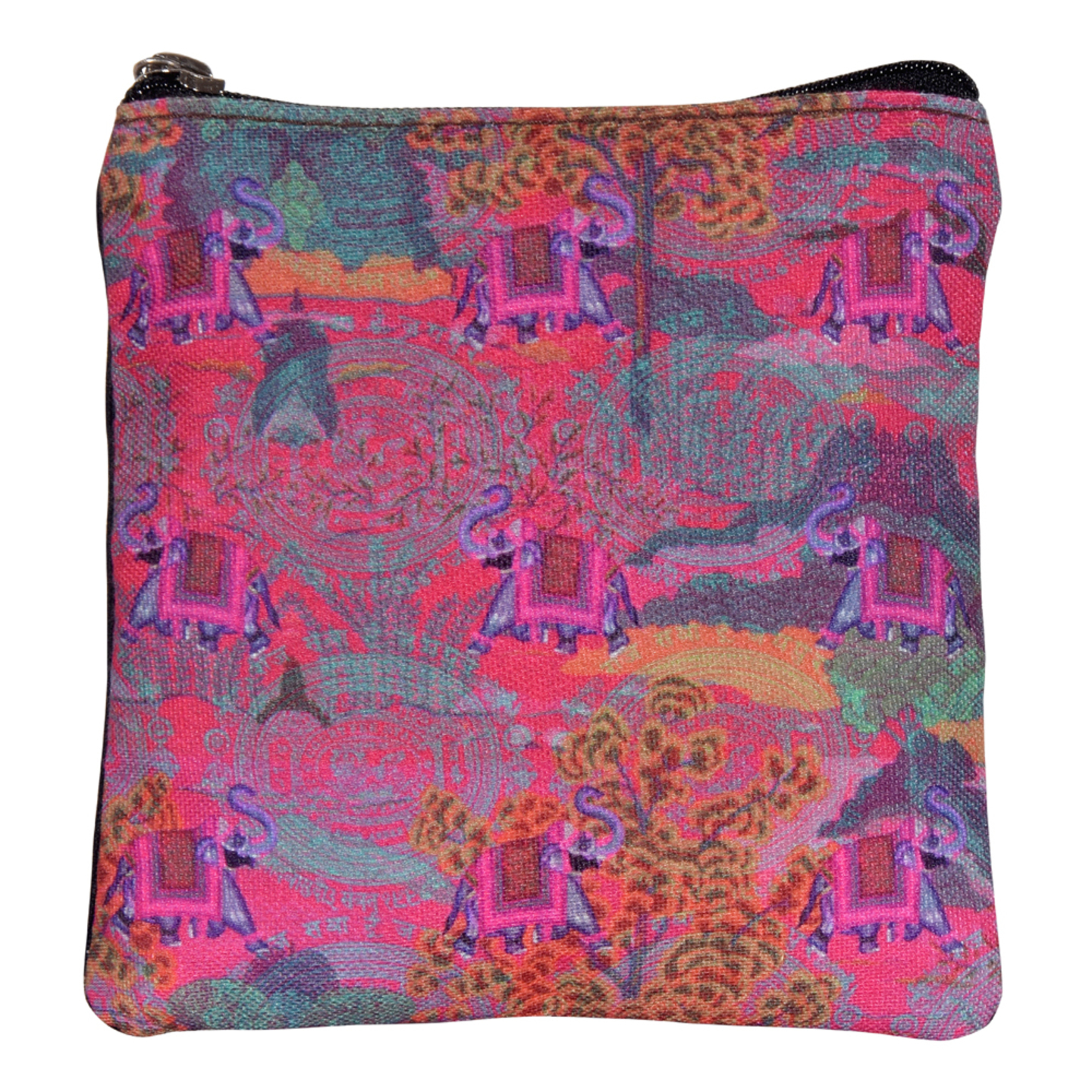 Rajasthani Haathi Poly Canvas Coin  pouch