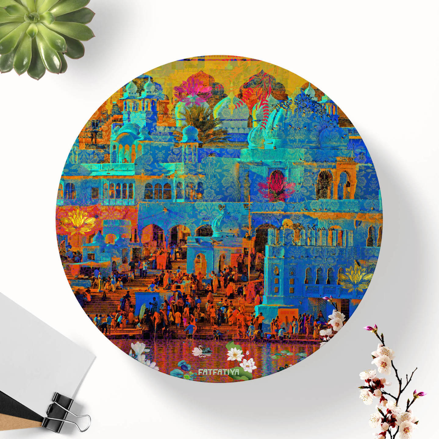 Pushkar Lake Table Coaster Set of Six