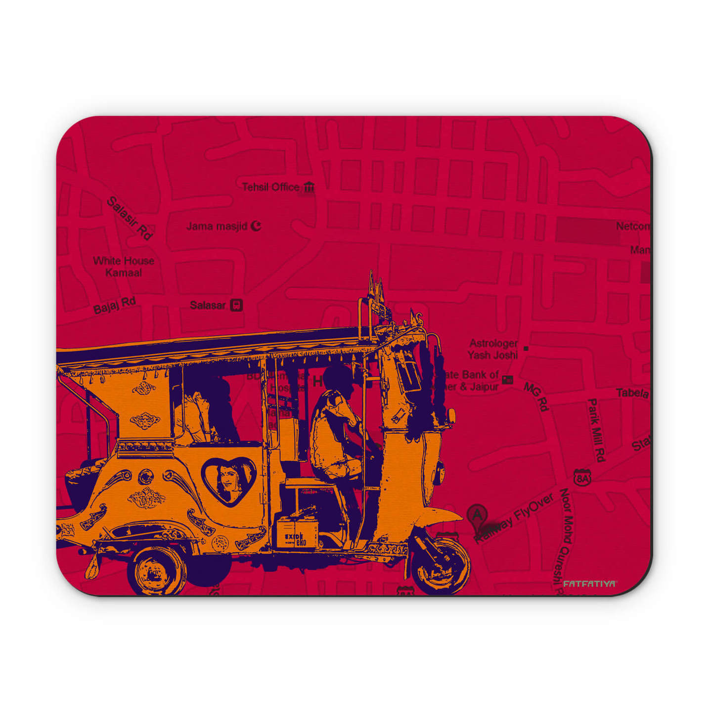 Orange Auto/Taxi Mouse Pad