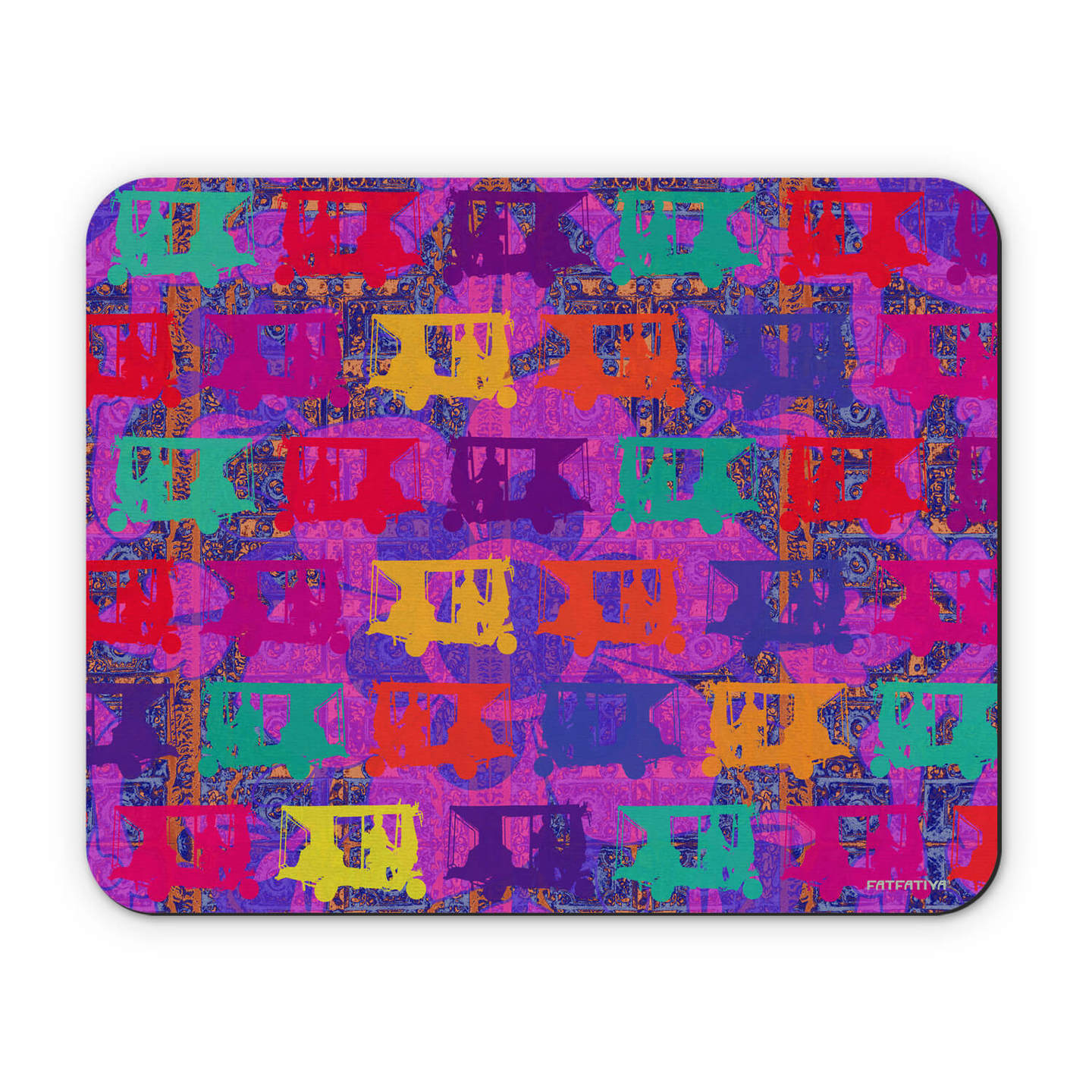 Vibrant Auto Rickshaws Mouse Pad