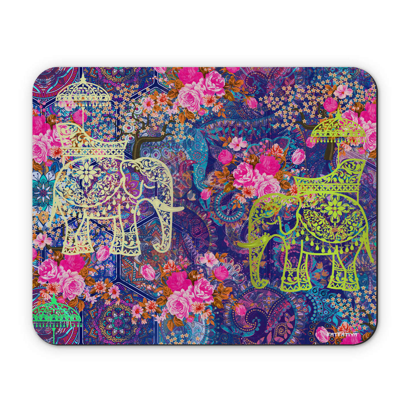 Two Indian Wedding Elephant Mouse Pad