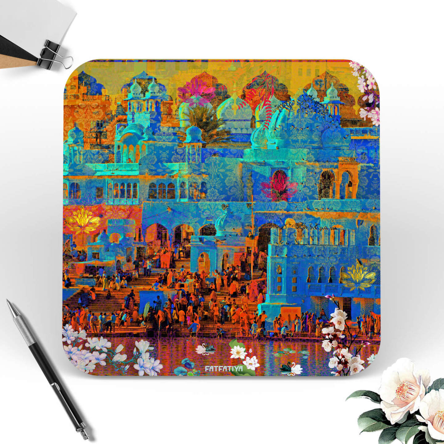 Indian Heritage Structures Table Coaster Set of Six