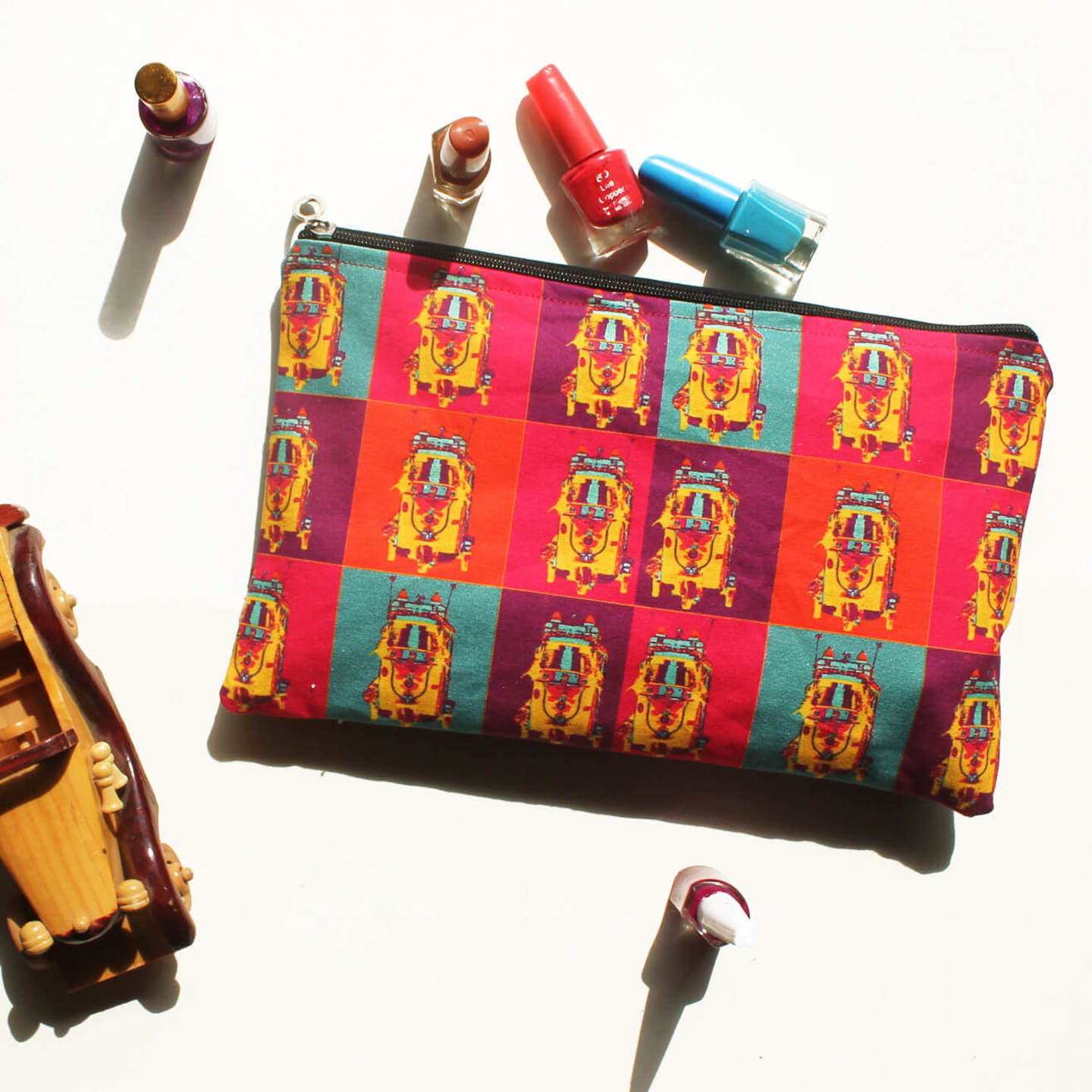 Pop Taxi Canvas  Utility Pouch
