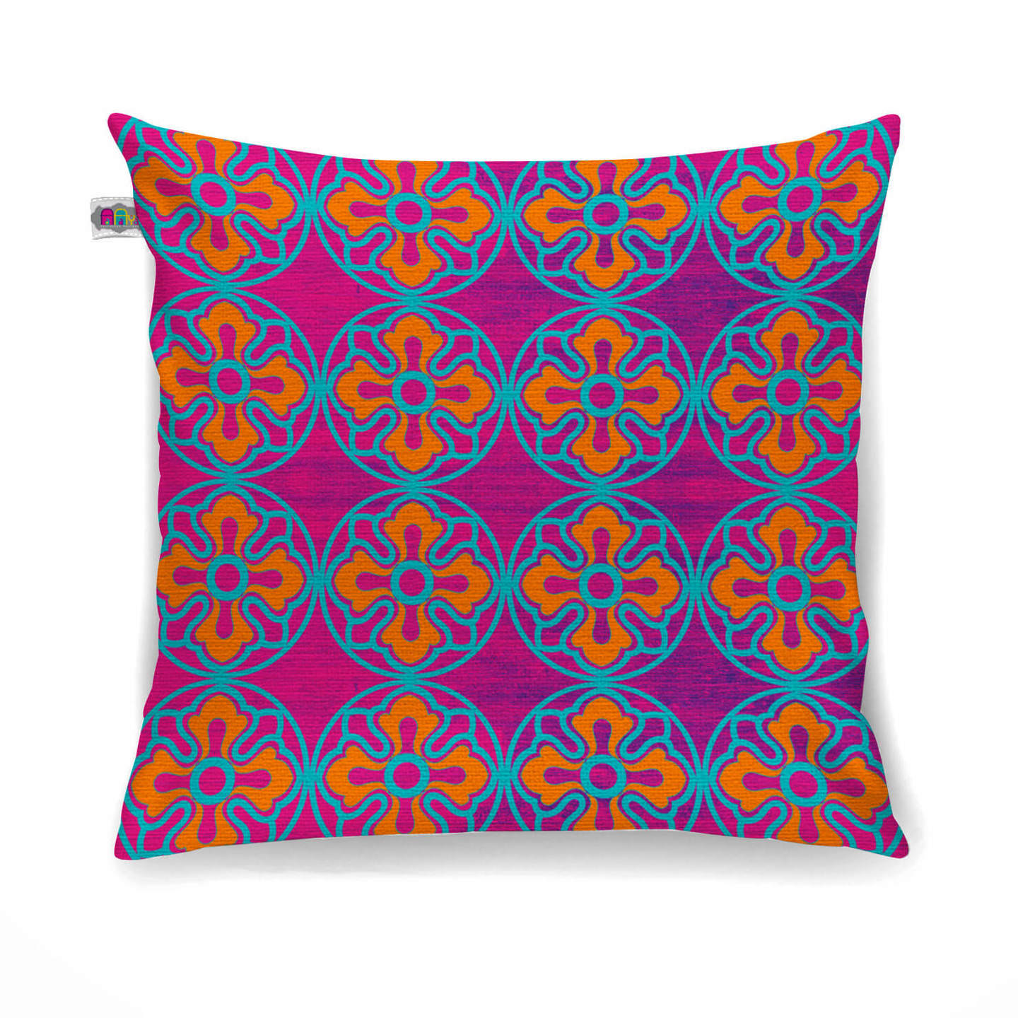 Delightful Flower Motif Cushion Cover Set of 2