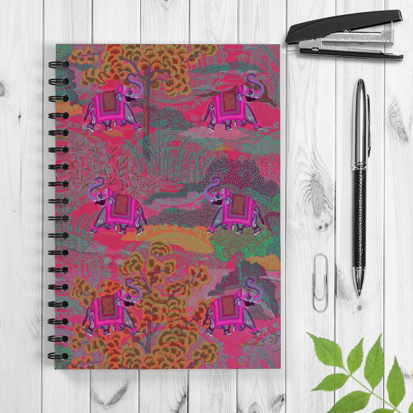 Rajasthani Haathi Spiral Notebook/Notepad