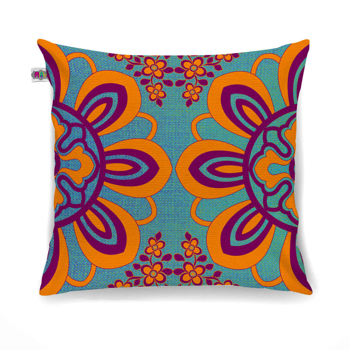 Dazzling Flower Motif Cushion Cover