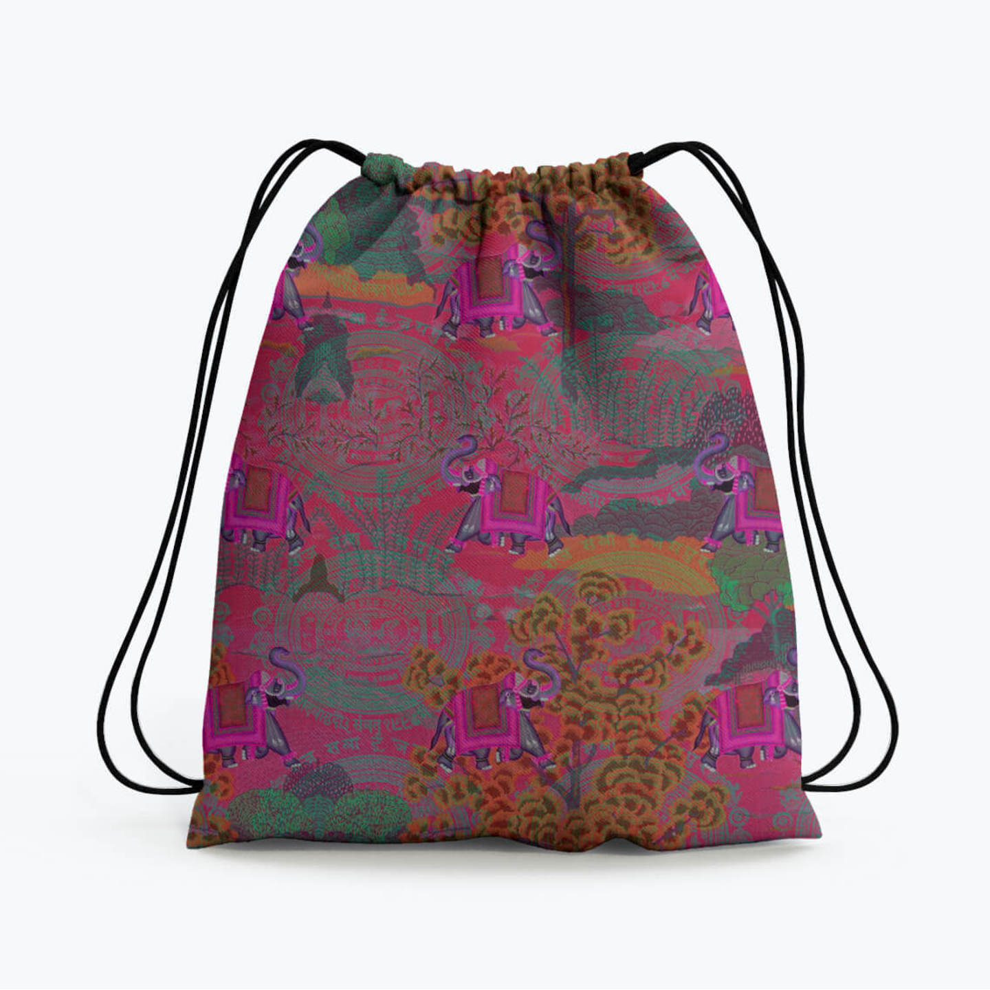 Rajasthani Haathi Drawstring Bag 