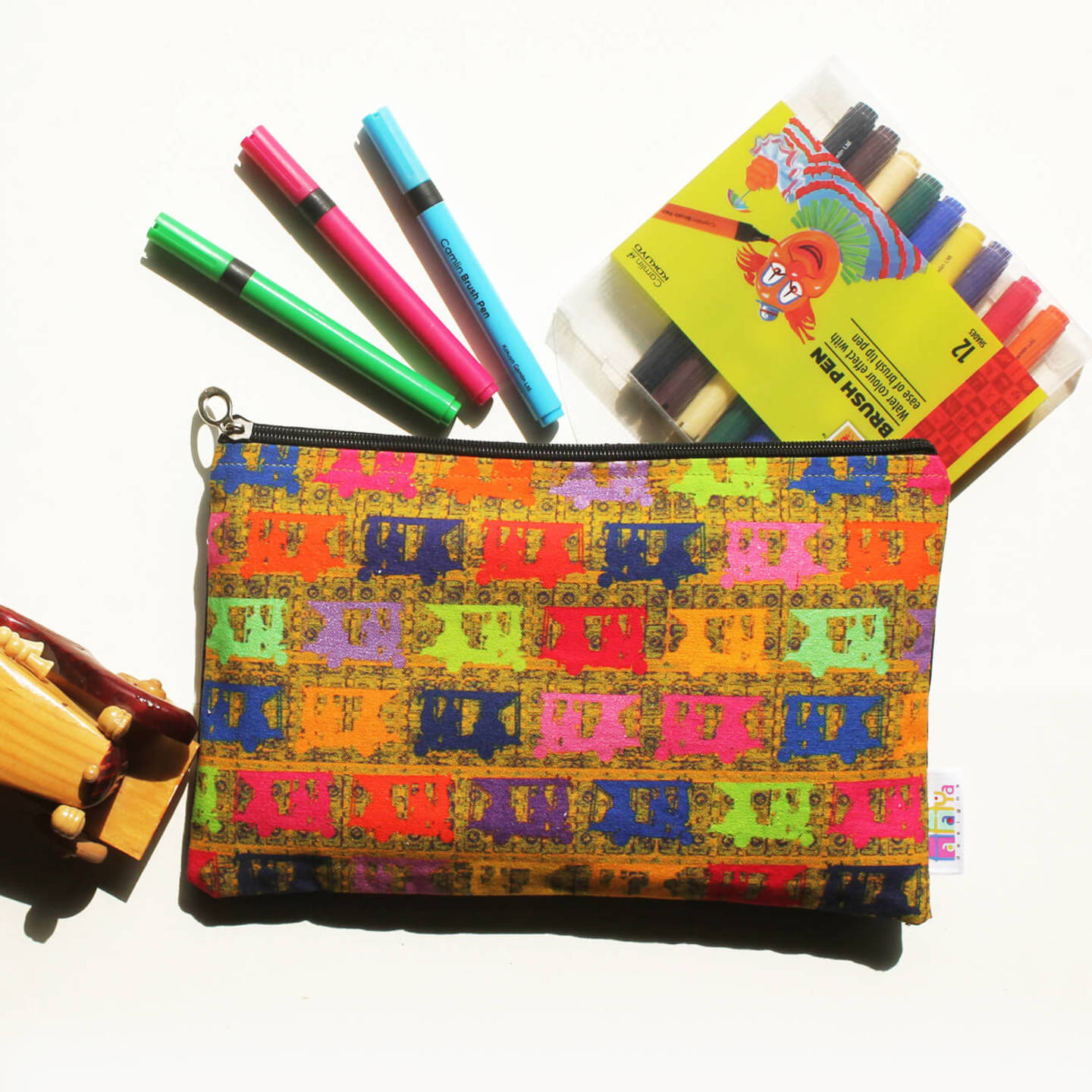Vibrant Taxis Canvas Utility Pouch