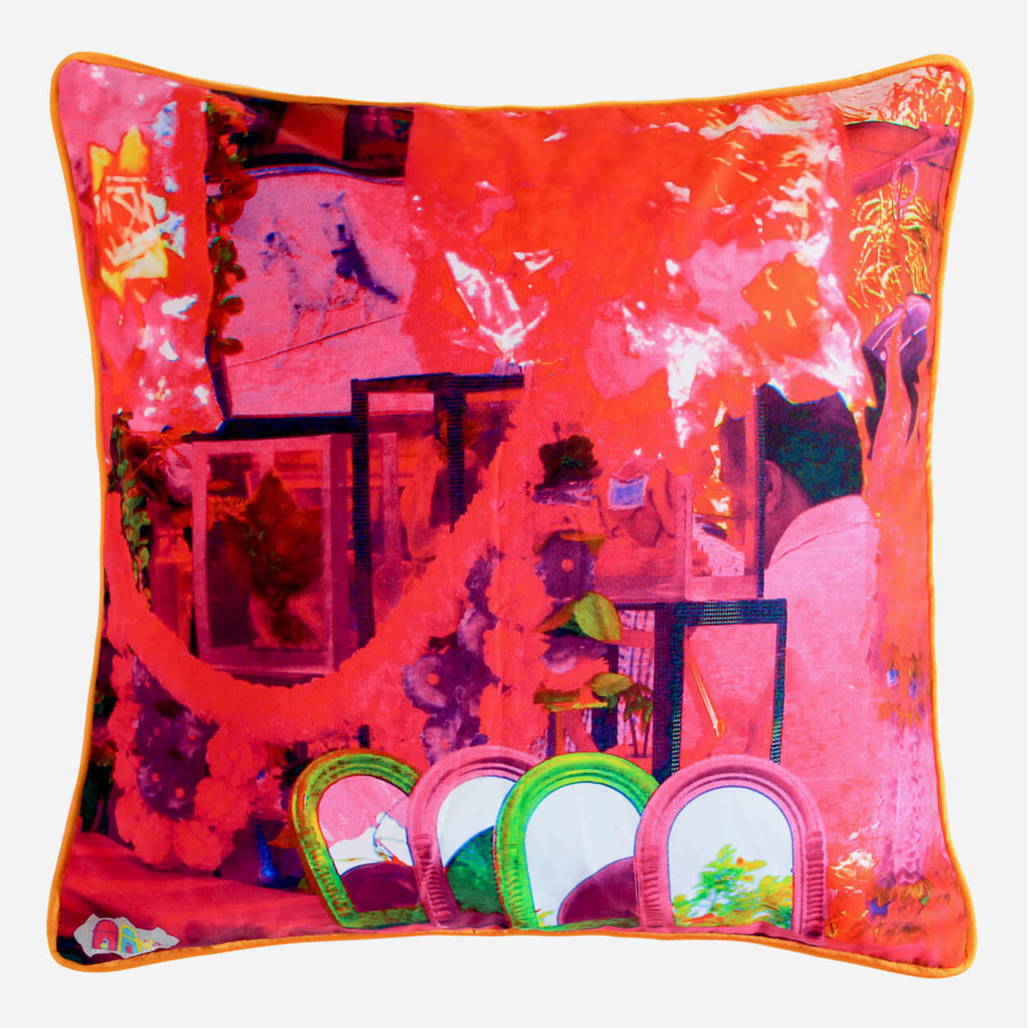 The Mirror Glaze Cotton Cushion Cover 16x16 Inches
