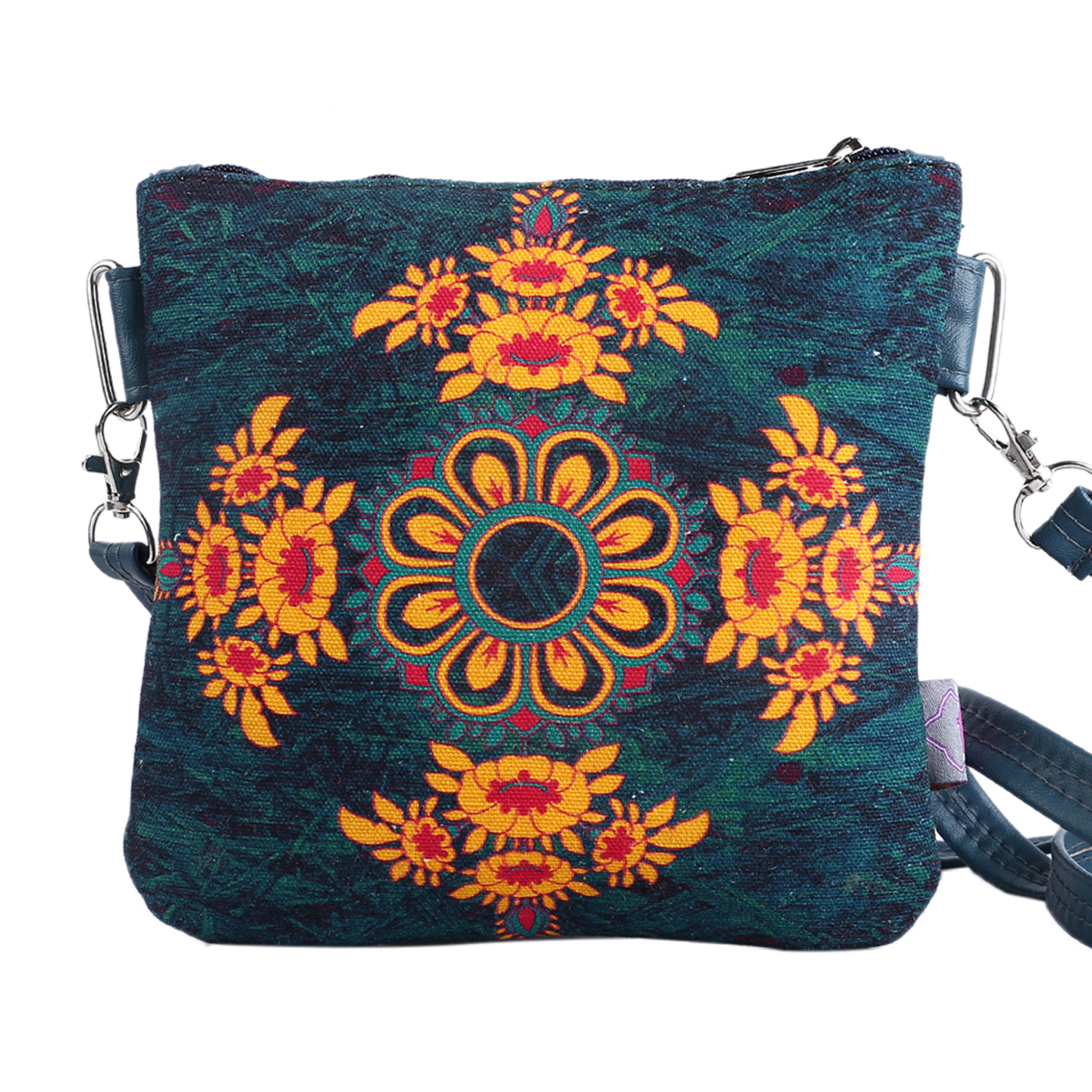 Gorgeous Flower Canvas PU Small Sling Bag