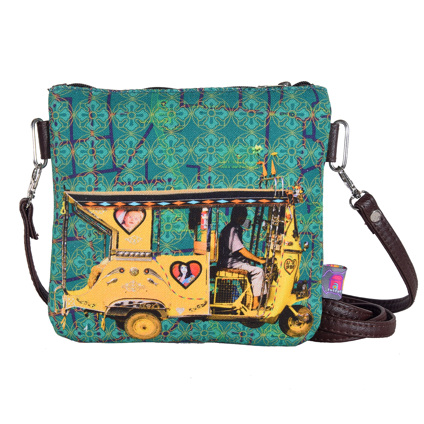 Yellow Auto Rickshaw Small Sling Bag