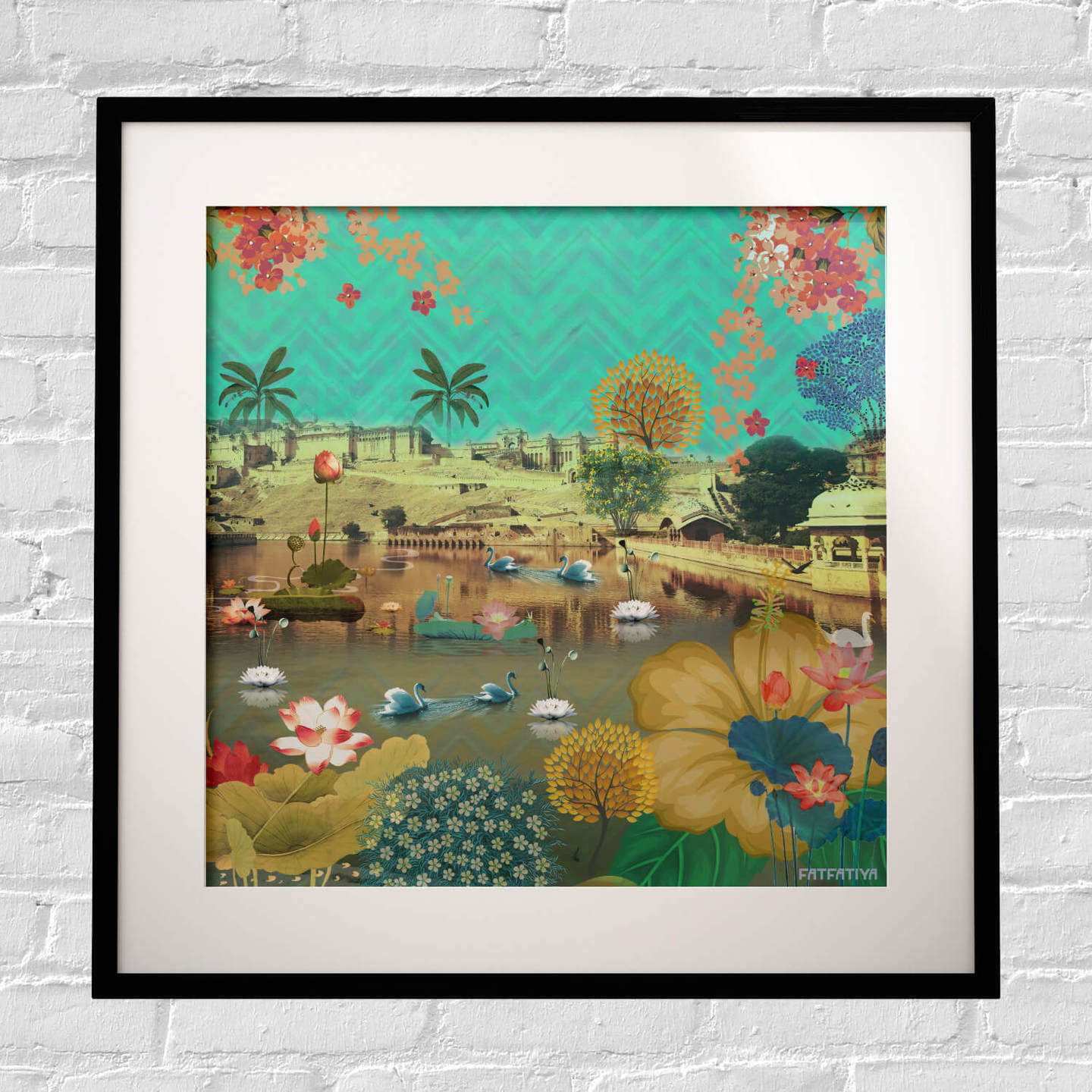 Beautiful Lakeside Framed Art Print