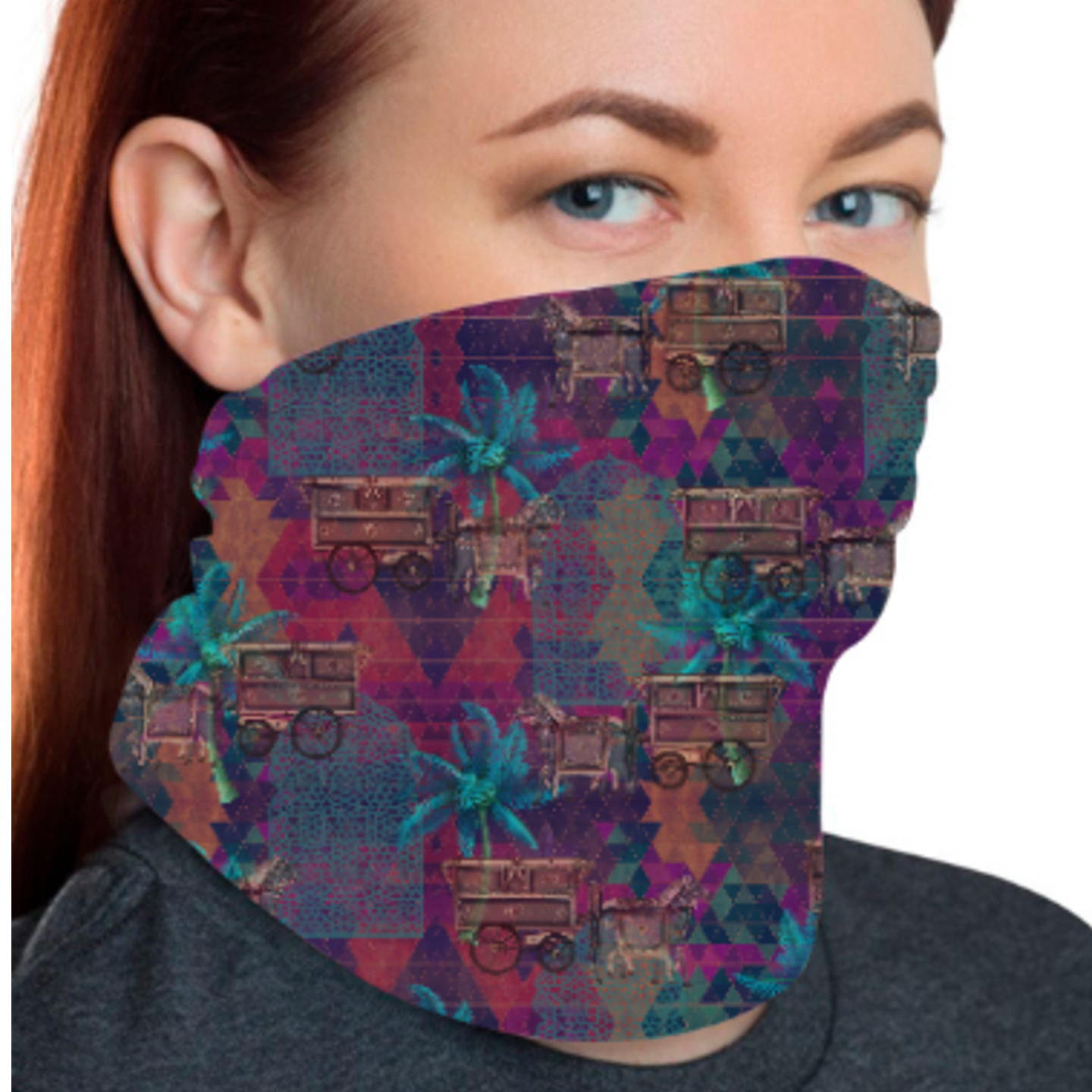 Multicoloured Floral Unisex Bandana Mask
