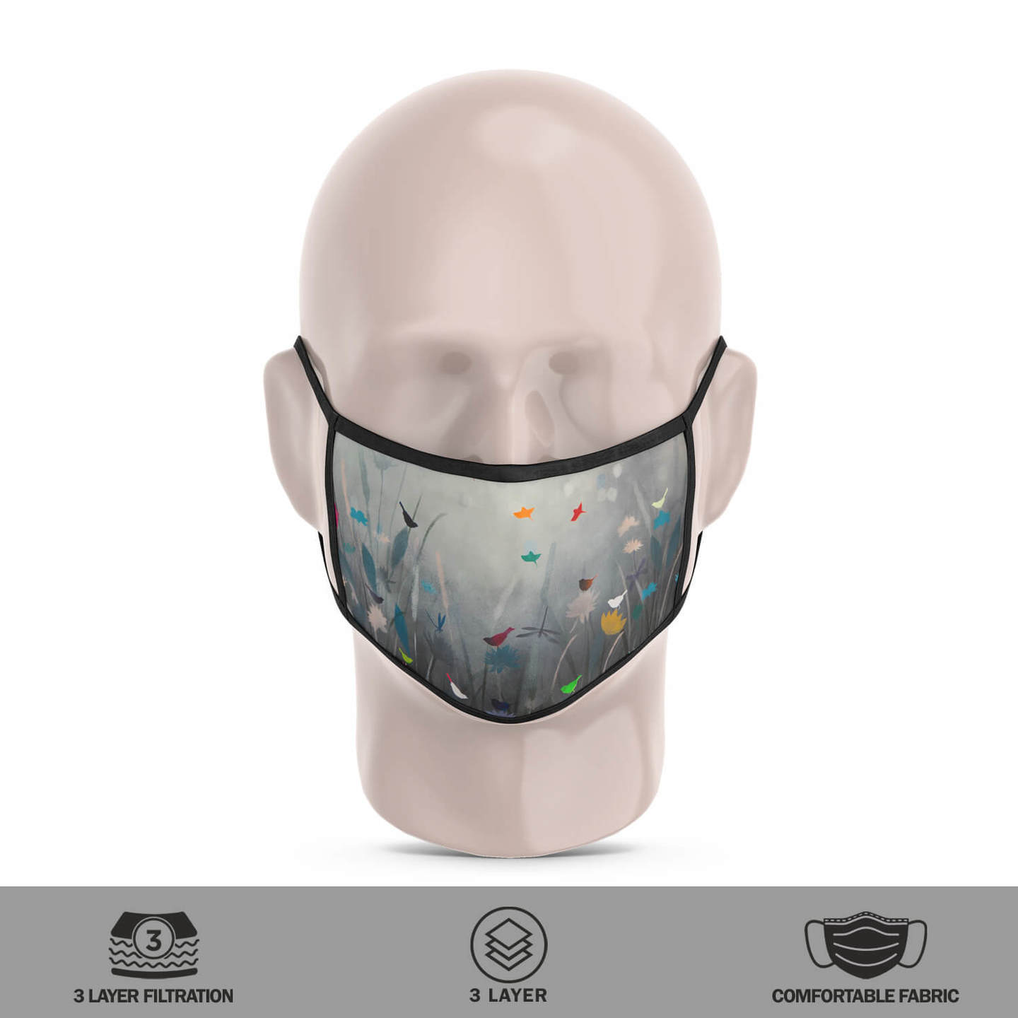 Whisper of existence Reusable Face Mask - Priyanka Waghela