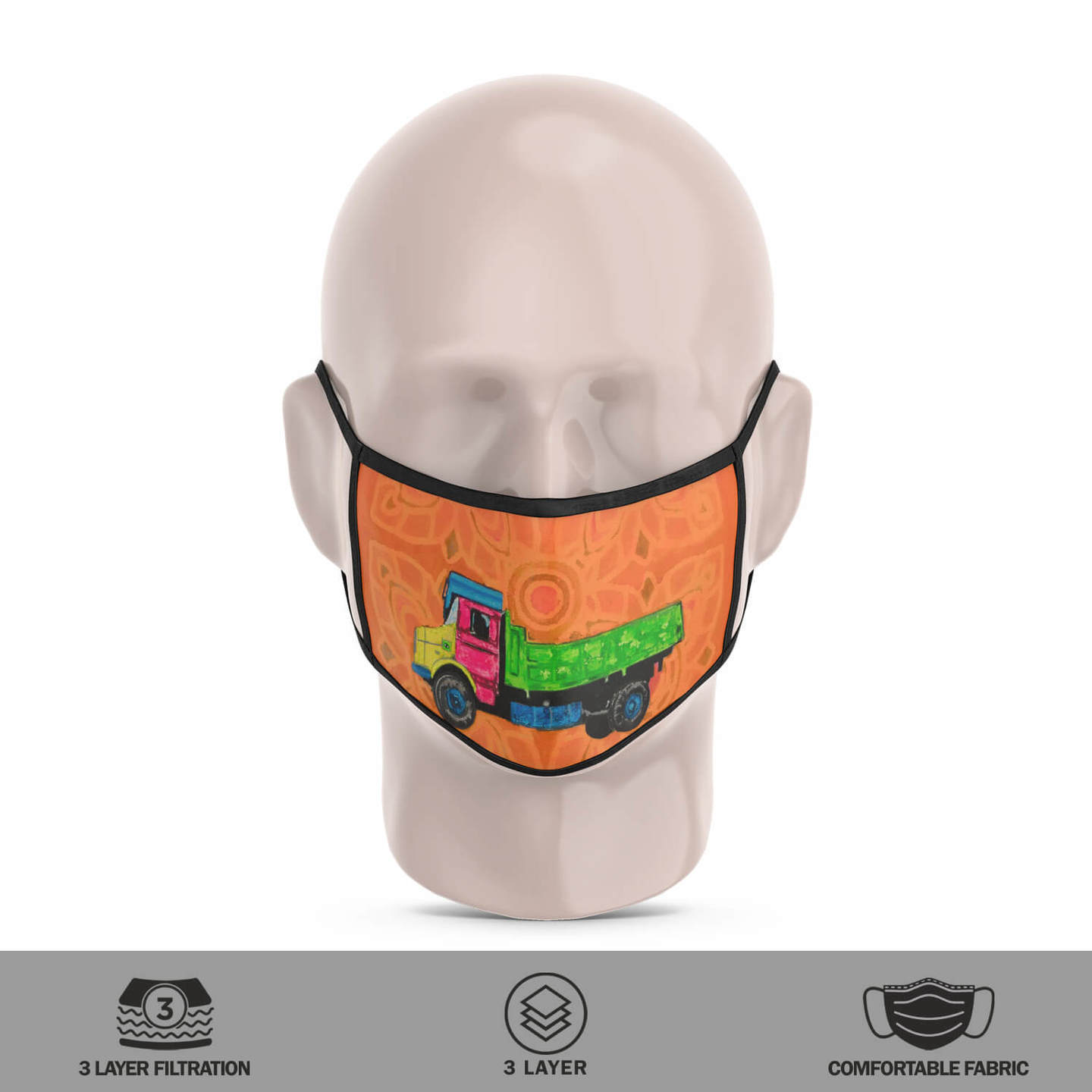 Allegory of Rice Route Reusable Face Mask - Tushar Waghela