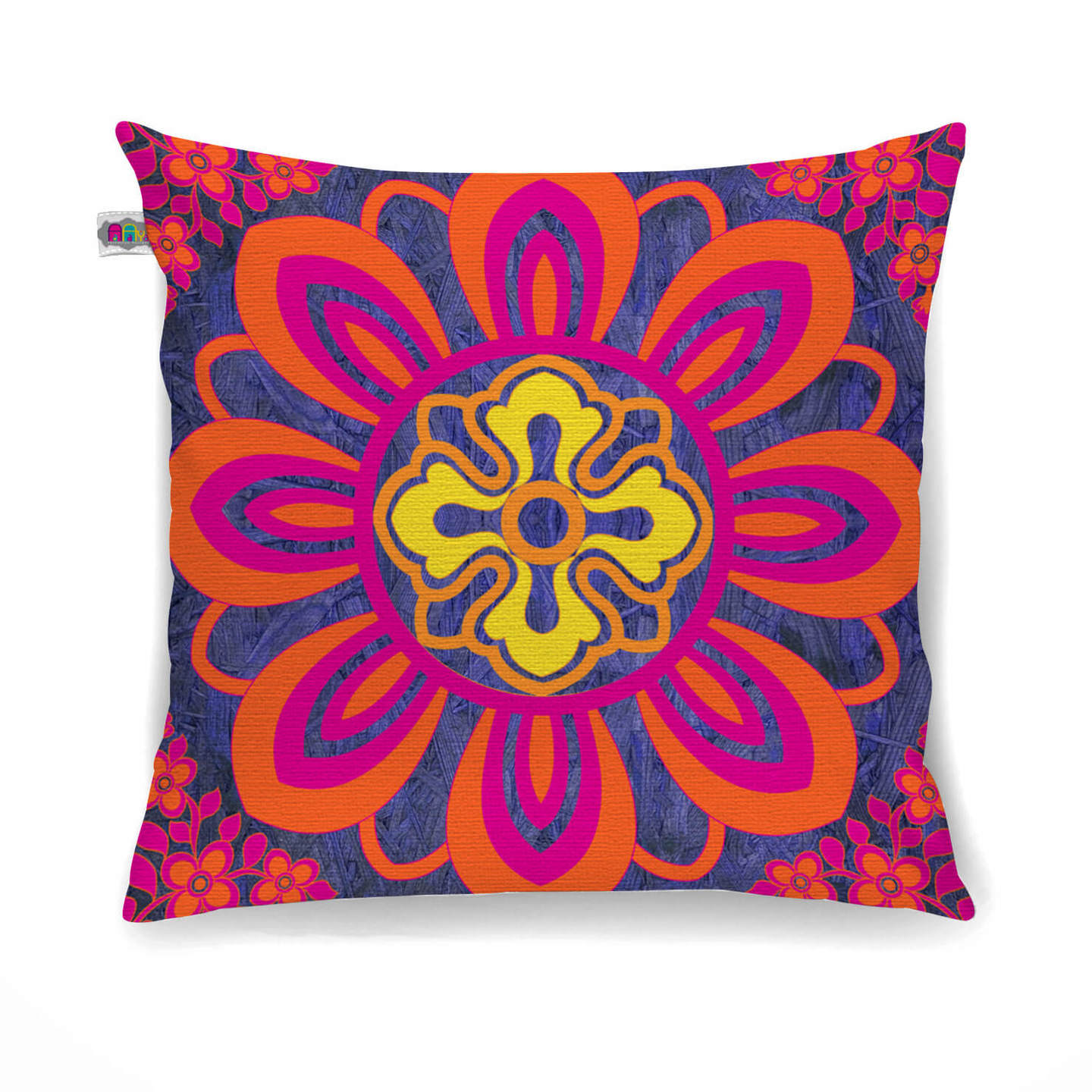 Radiant Flower Motif Cushion Cover Set of 2