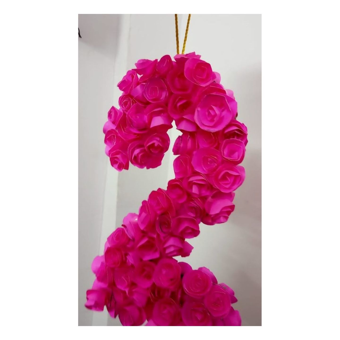 Hanging Numeric (2) Pink Roses