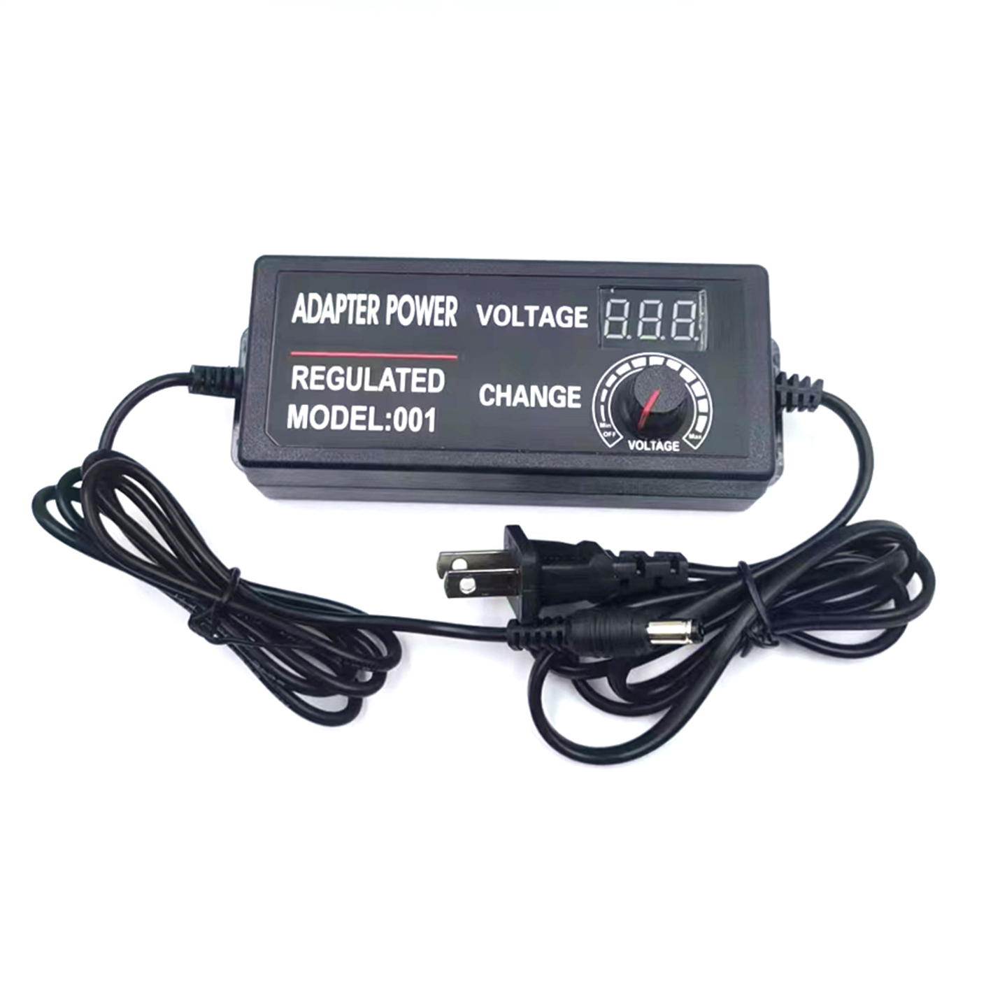 3-12V5A Adjustable Voltage Power Adapter with Clear Display Universal Input and High-Efficiency Operation Customizable AC/DC Cable Lengths Ideal for Various Devices Worldwide - EU Plug