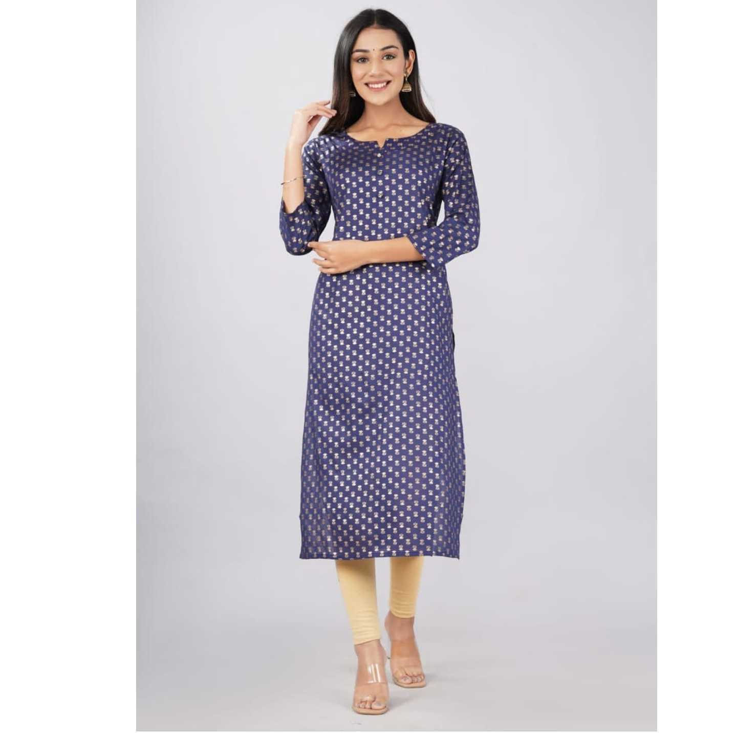 navy blue kurta set