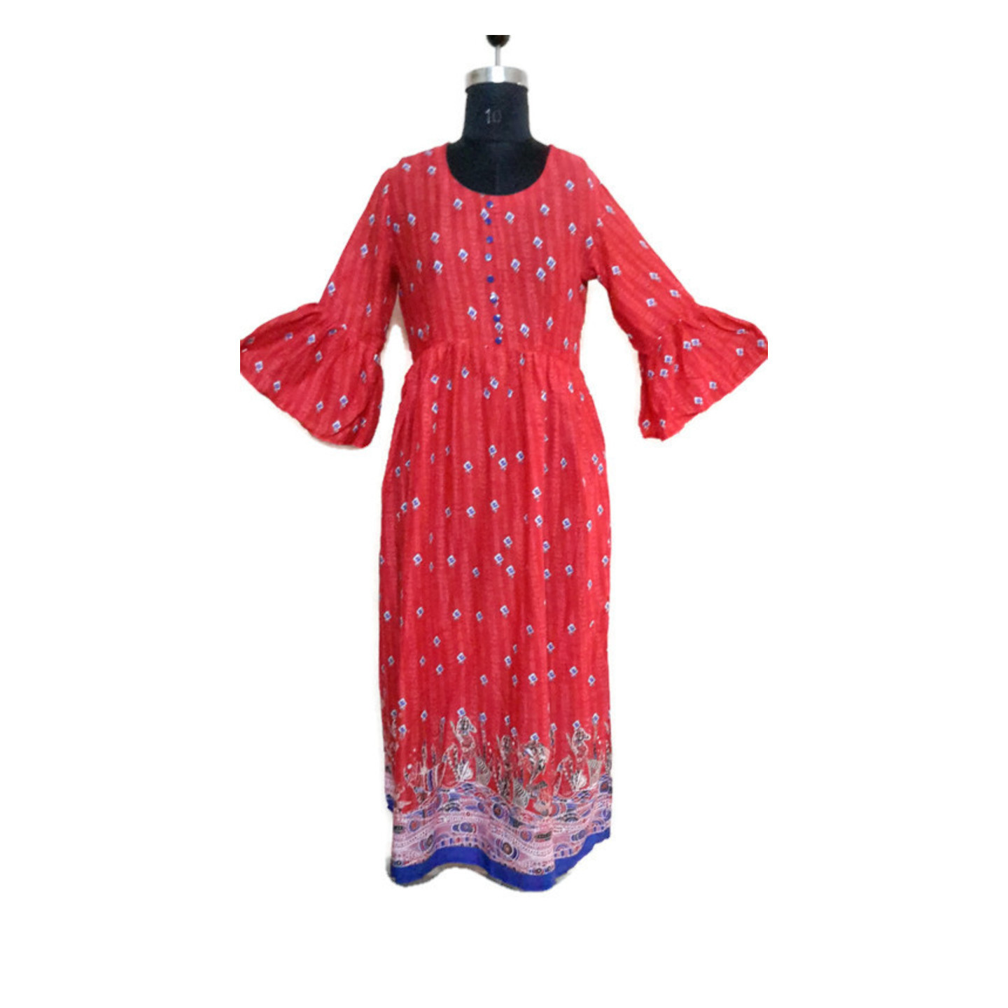 DRESS  RAYON  GATHER FROCK