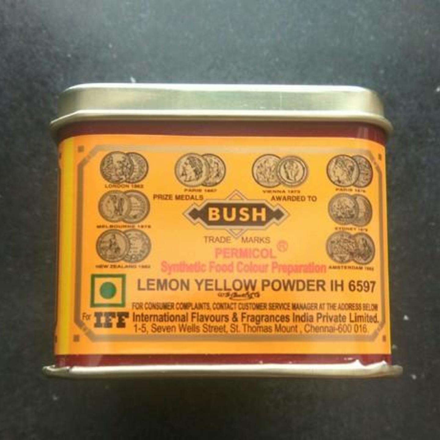 BUSH Food Colour-Lemon Yellow Powder