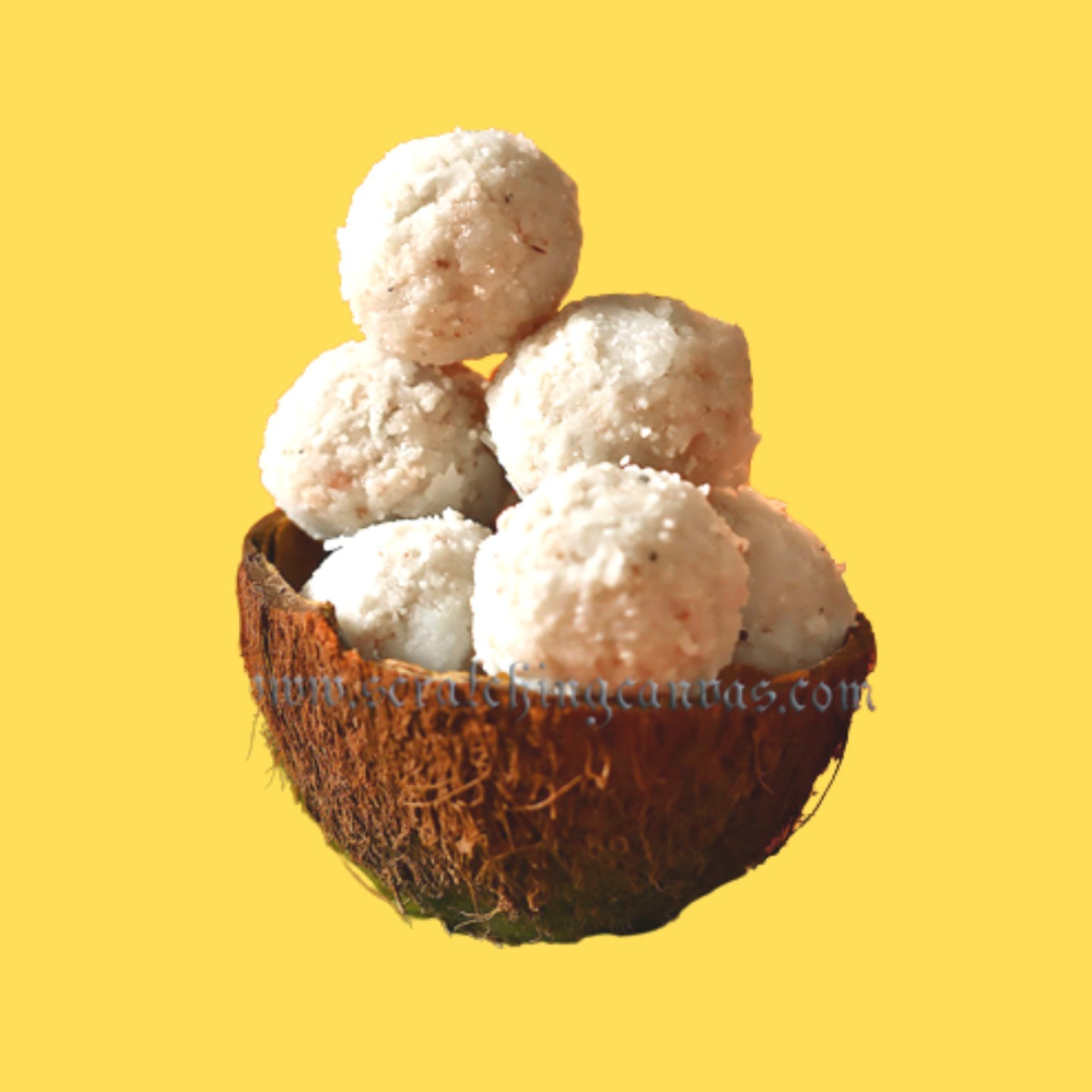 Narikol Laddoo Assam - Coconut crunchy delight