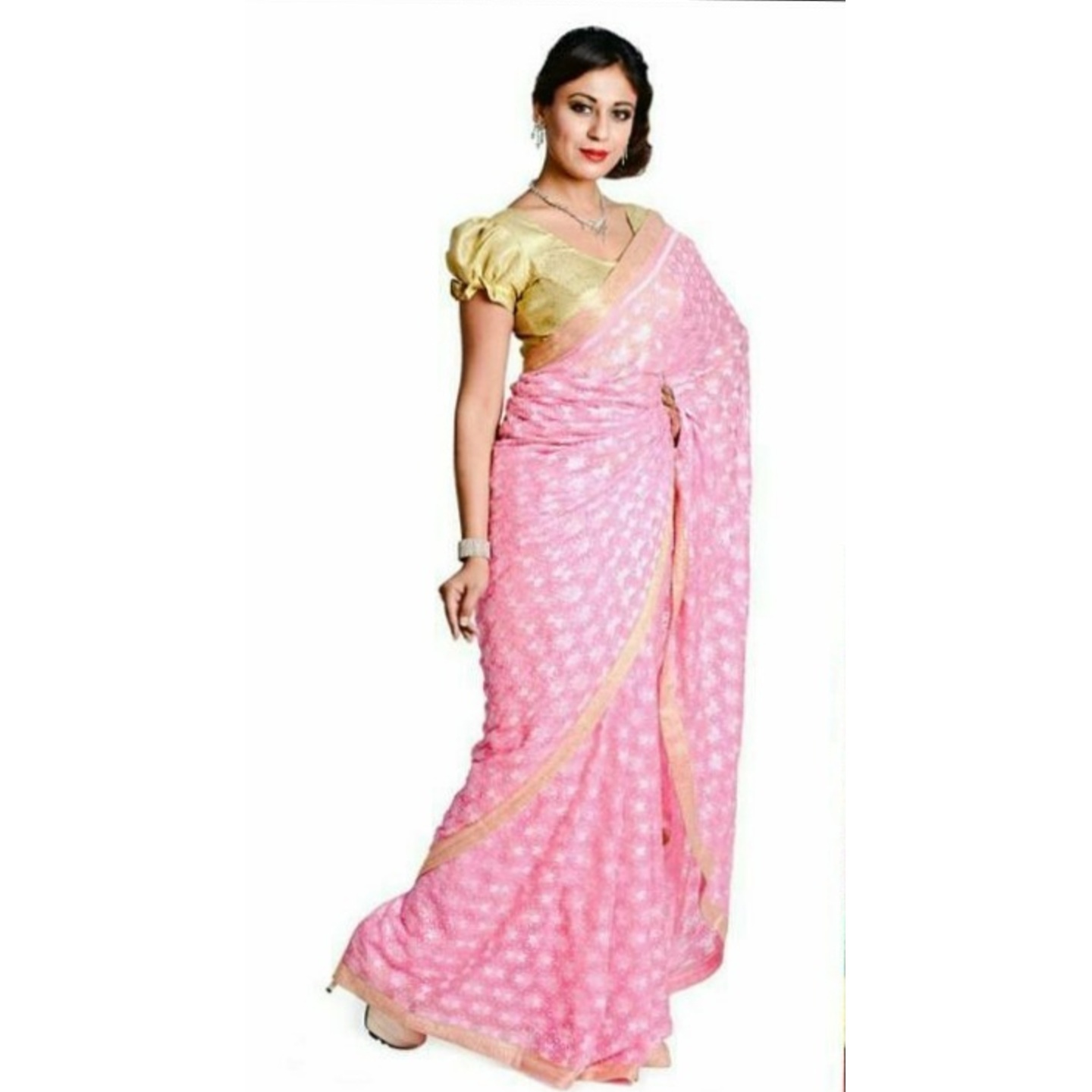 Chiffon Sarees Thread work