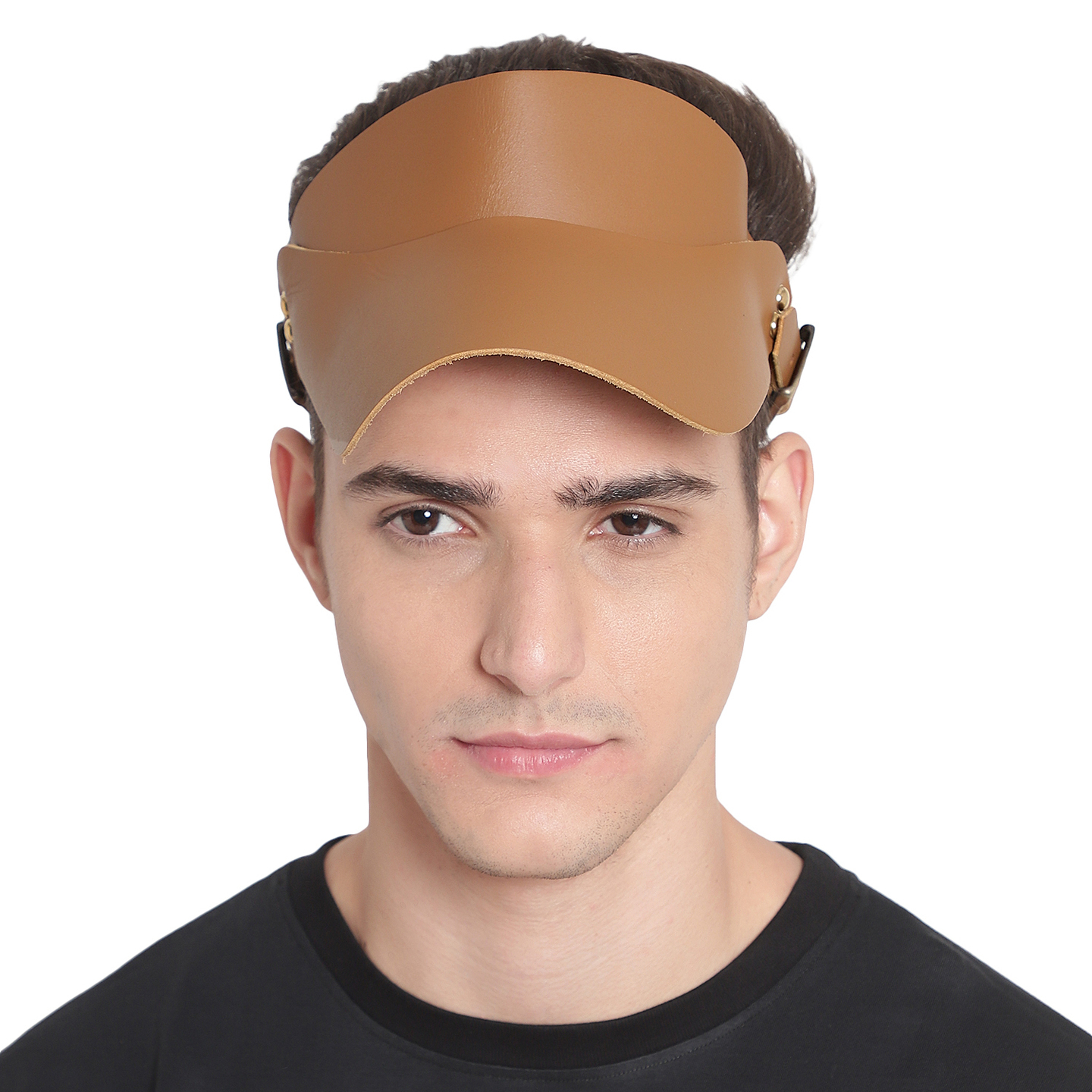 Panashe Isola Leather Visor Cap Desert Brown perfect for the beach, for urban walks, or for sports like golf, tennis,outdoors, travelling etc it will protect you from the suns rays. Desert Brown