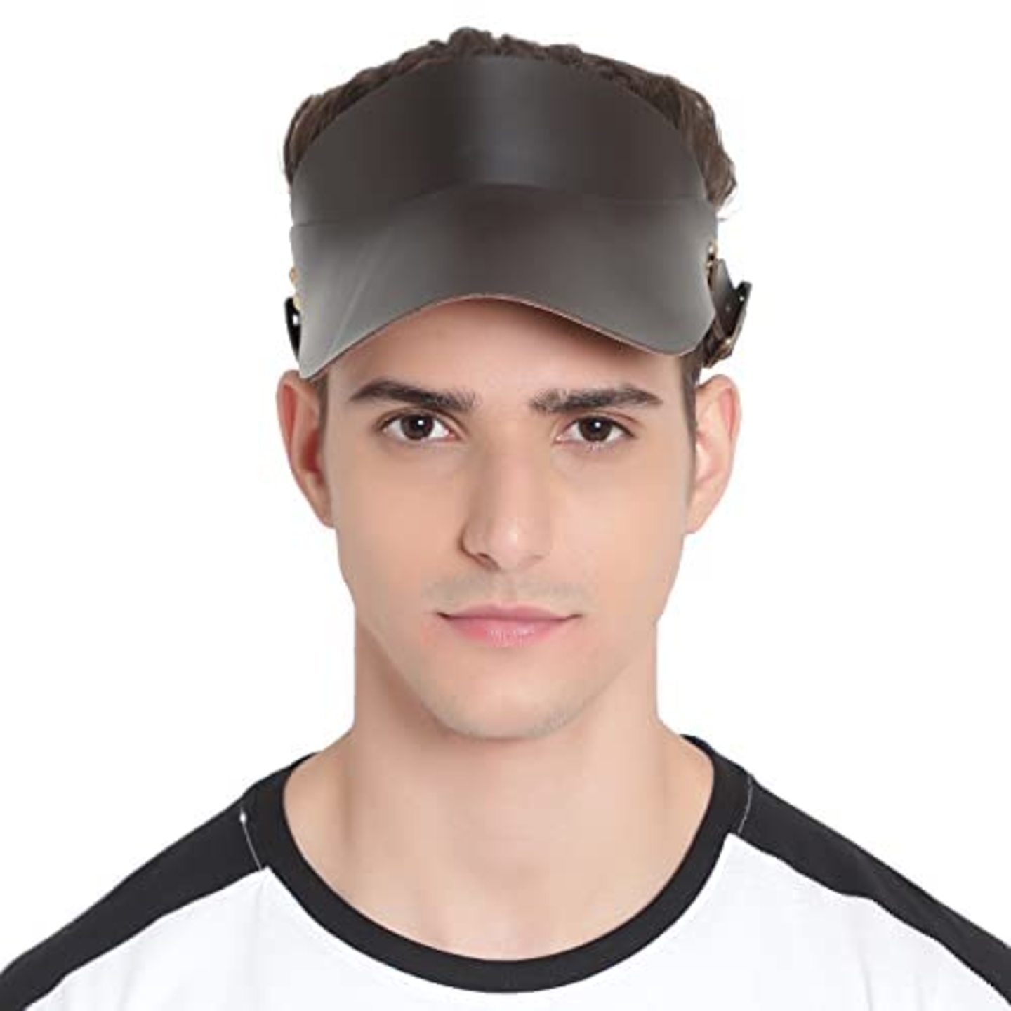 Panashe Isola Leather Visor Cap Brown perfect for the beach, for urban walks, or for sports like golf, tennis,outdoors, travelling etc it will protect you from the suns rays. Brown