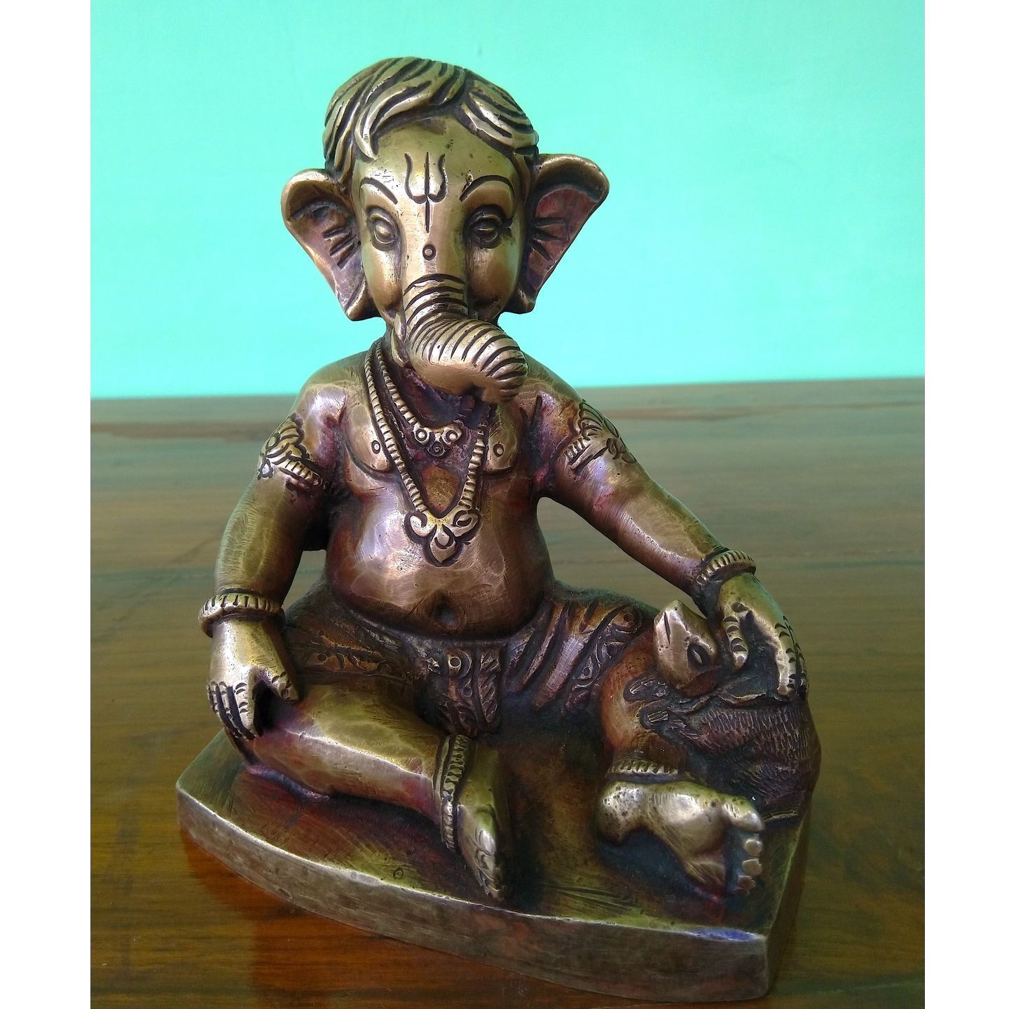 Brass Sitting Ganesha
