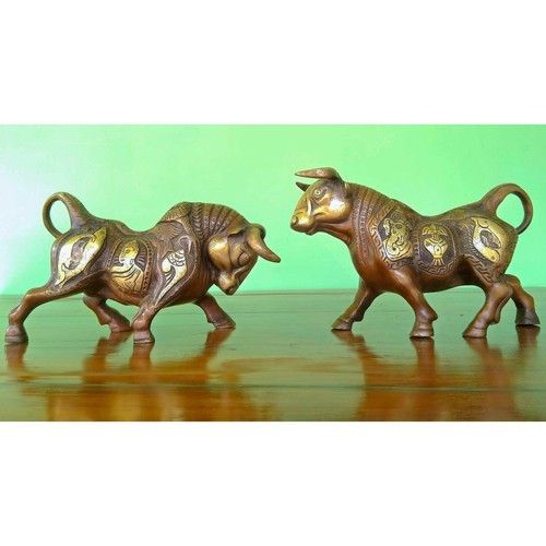 Unique Buffalo Pair Brass
