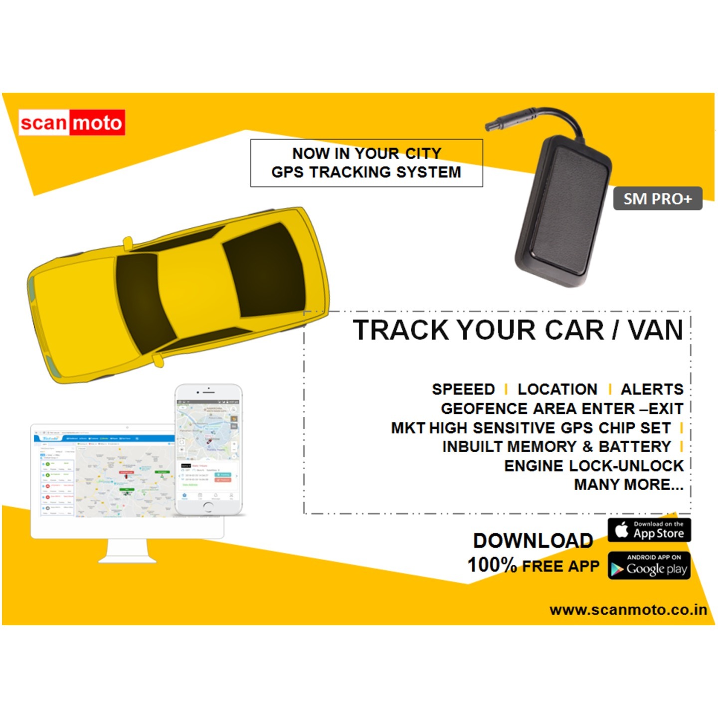GPS Device SM Pro+ with Lock-Unlock