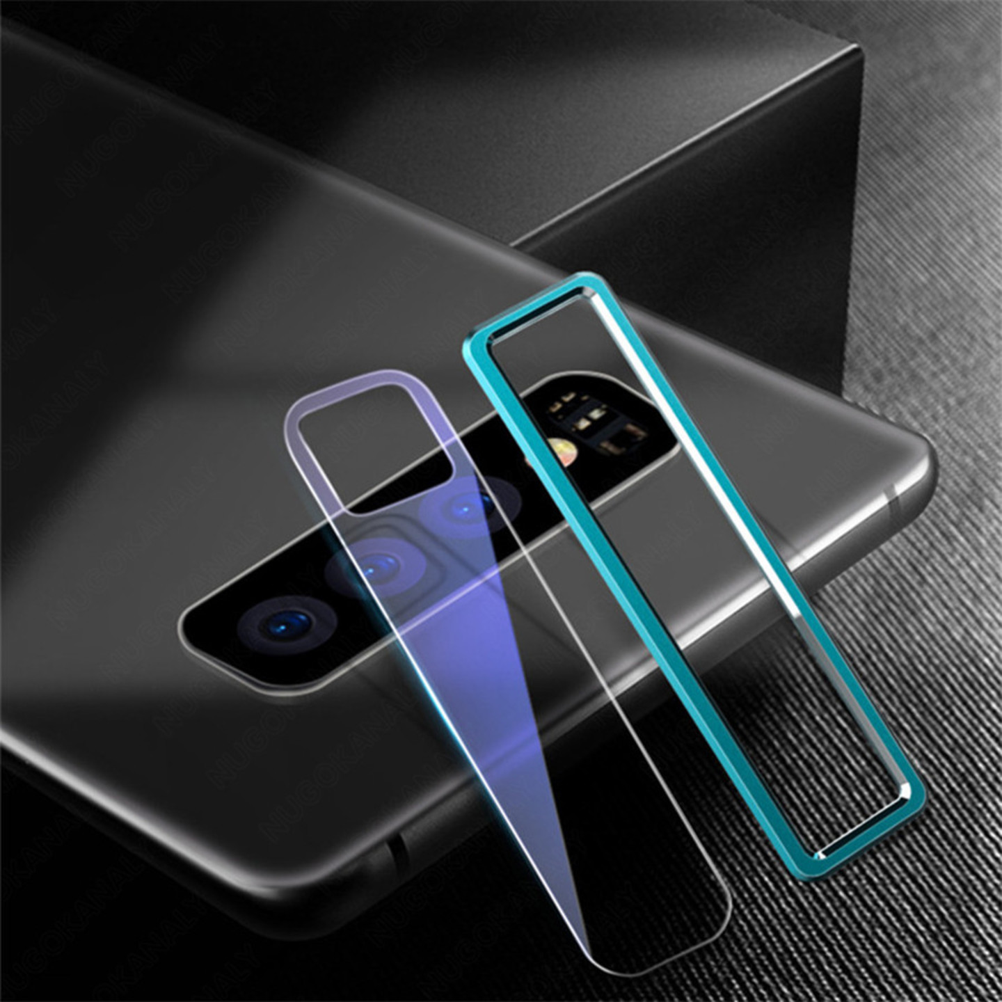 Camera Protector with Metal Ring and Glass for Samsung S10