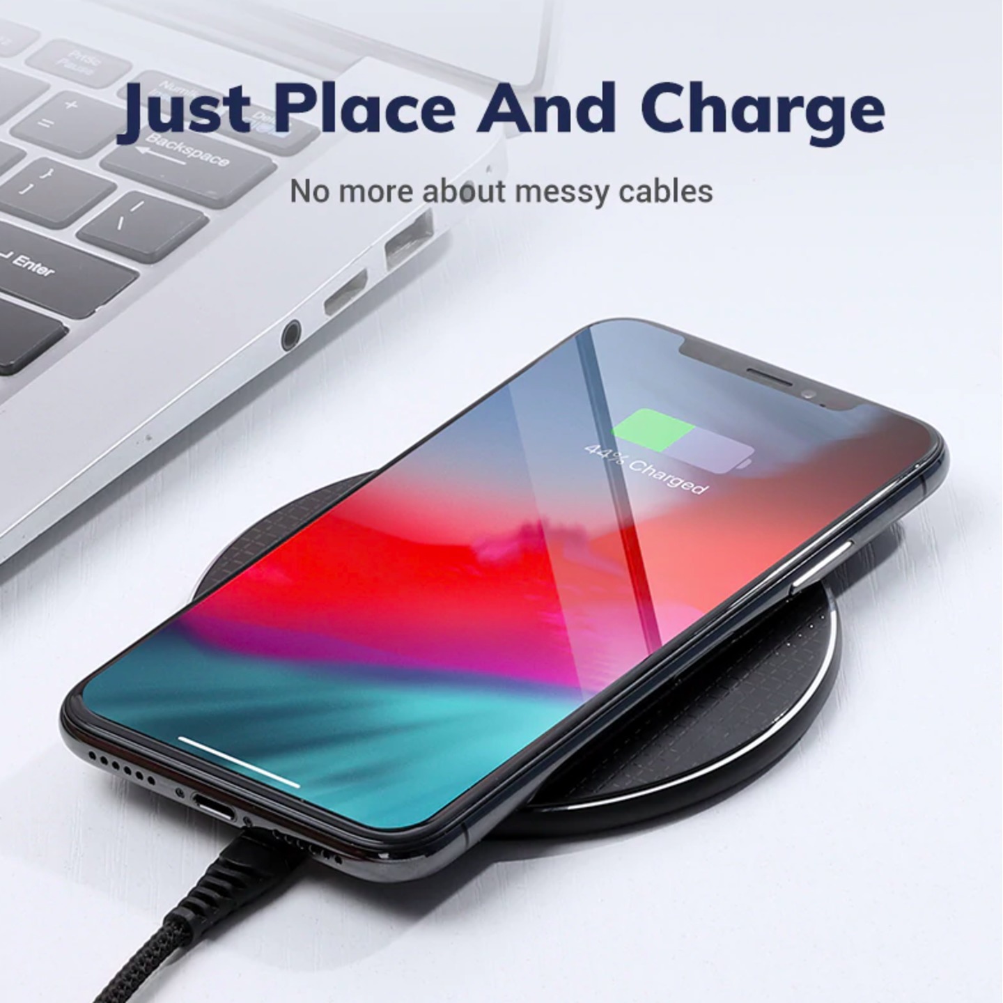 Wireless Charger for Samsung, iPhone and Qi enabled Devices