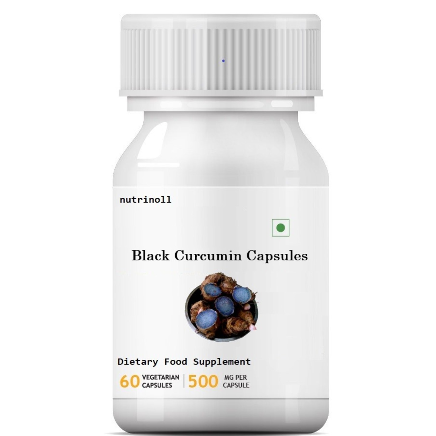Black Curcumin 500 mg Vegetarian Capsules