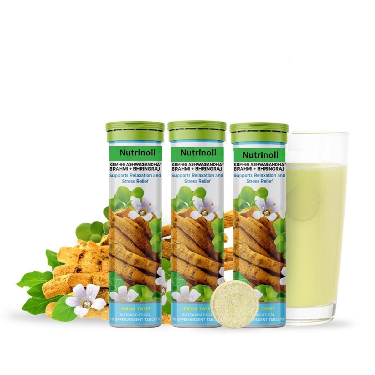 Ashwagandha Effervescent Tablets - 3 x 15 Tablets