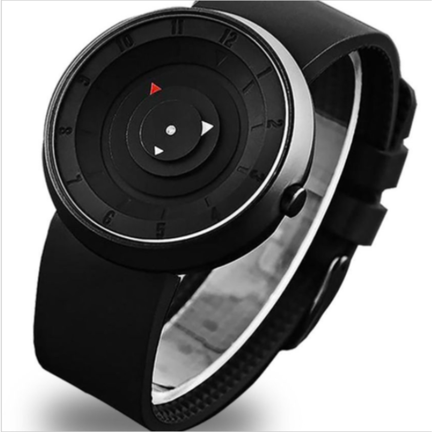 ARROW STYLE SPORTS SILICONE WRIST WATCH WITH ANALOG DIAL QUARTZ WATCH