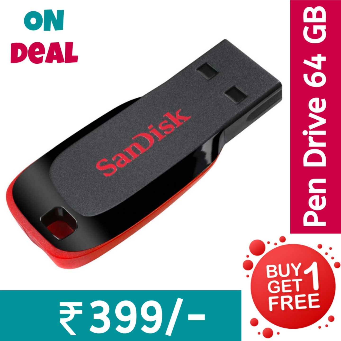 SanDisk Cruzer Blade 64GB USB 2.0 Flash Drive