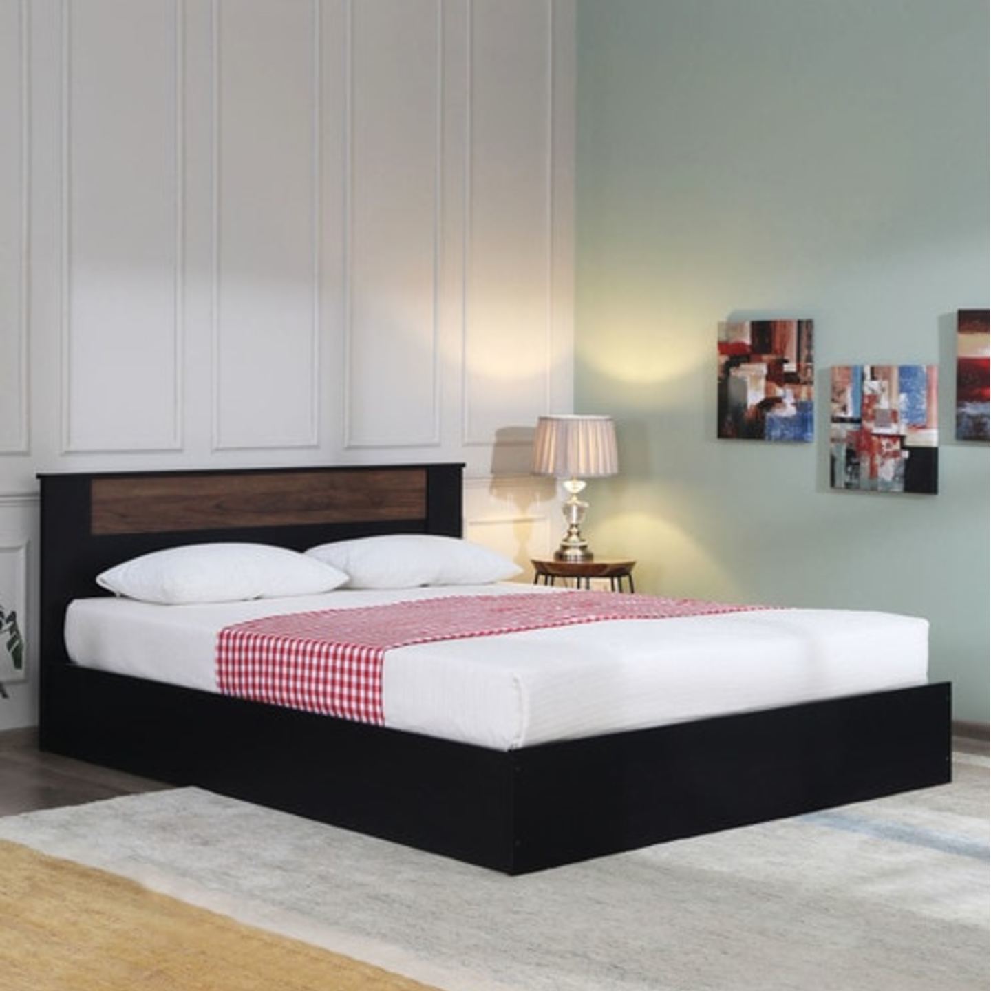 Crisantemo Queen Size Bed in Wenge Finish