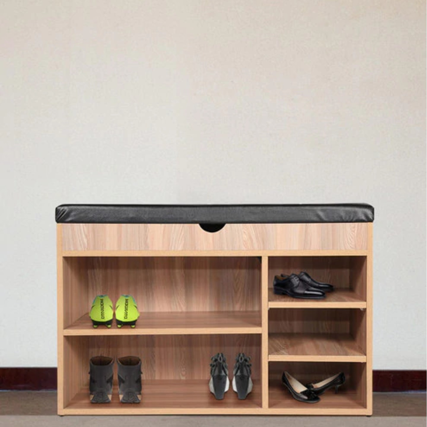 Poppy 2 Door Shoe Rack in Natural Finish