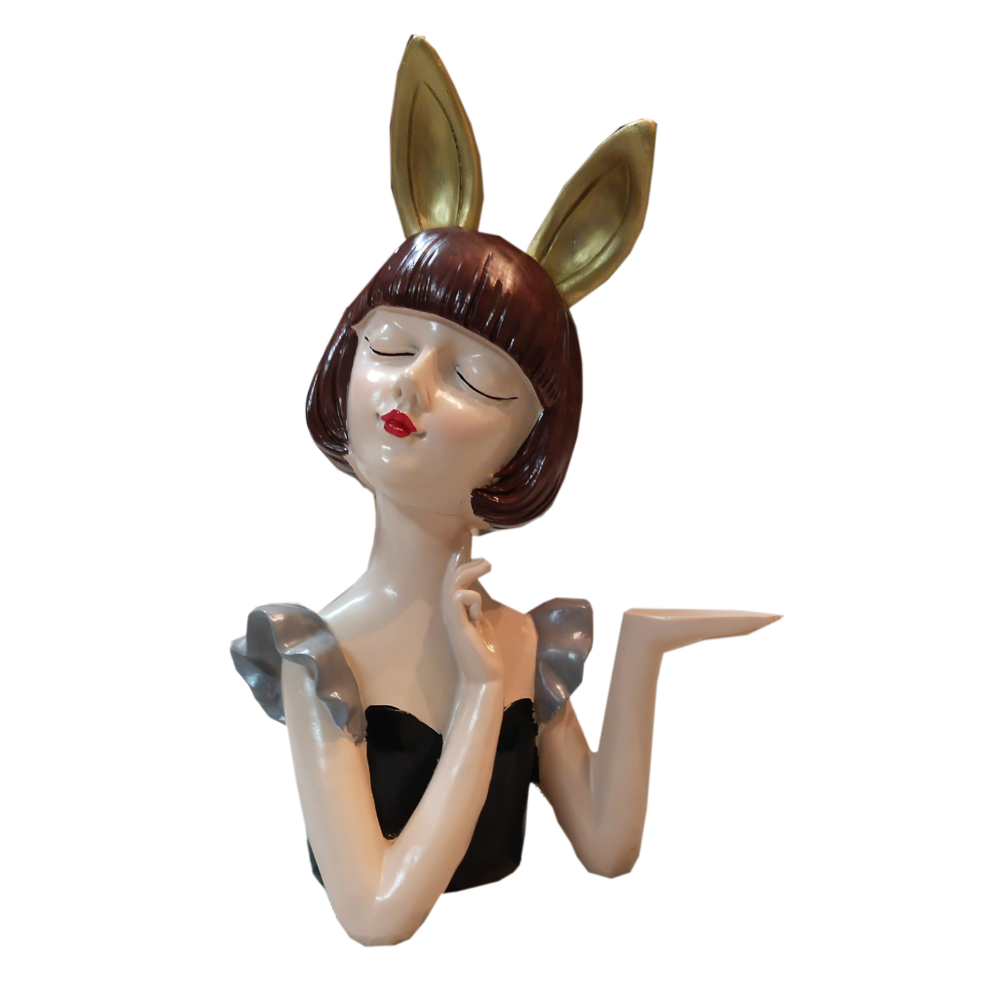 Nimisha Line Decor Beautiful Stylish Lady Polyresin Statue Showpiece