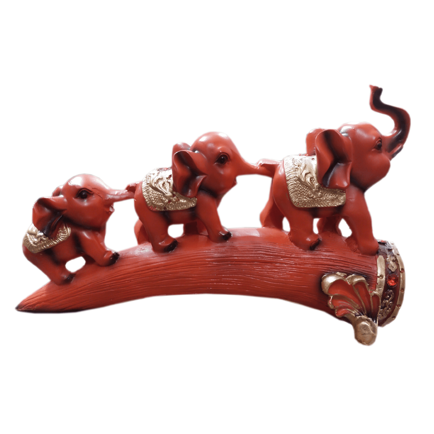 Nimisha Line Décor 3 Elephant Sitting on Ganesha Teeth Figurine Statue for Home Decor