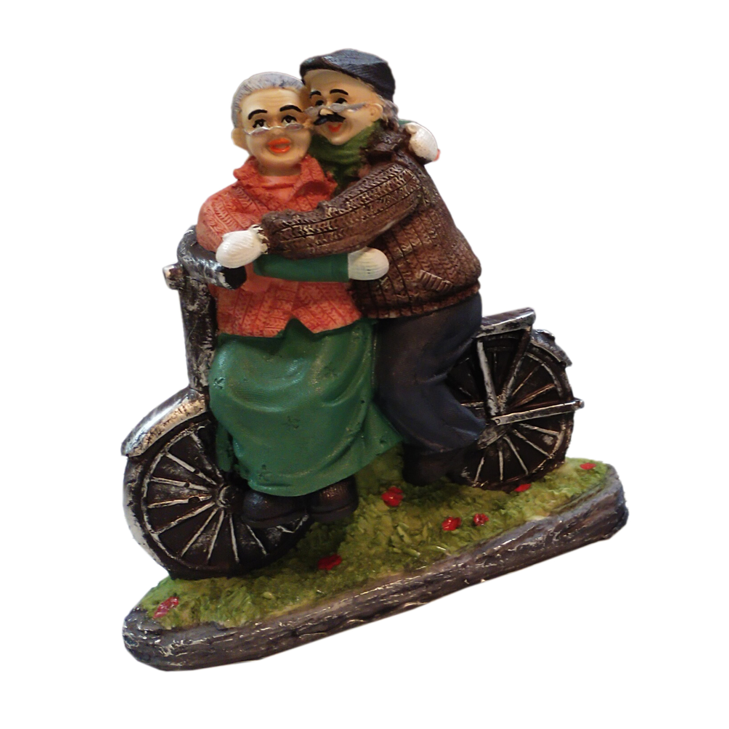 Nimisha Line Decor Polyresin Dada Dadi Couple Idol for Gift |Grand Parents Showpiece Statue | Figurine Showpiece