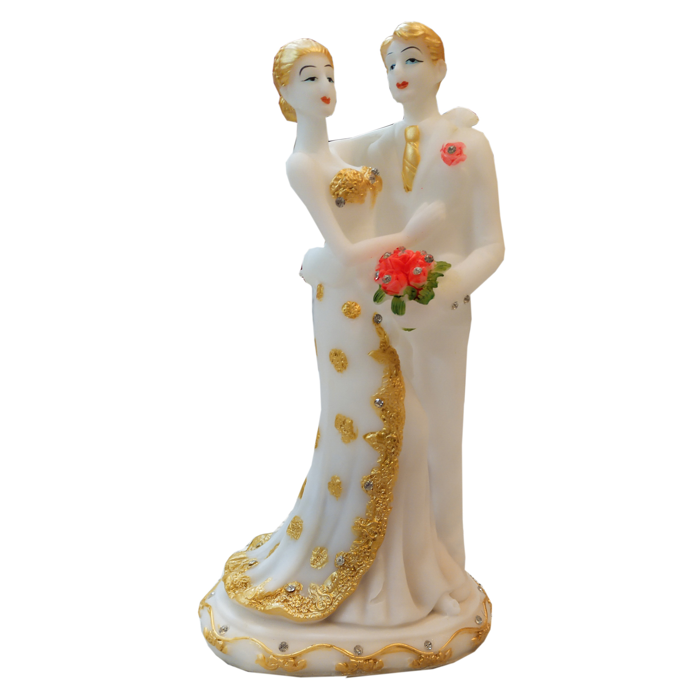 Nimisha Line Decor Beautiful Polyresin White Couple Statue Showpiece for Home Decor ASIN: B09PY35JZ8