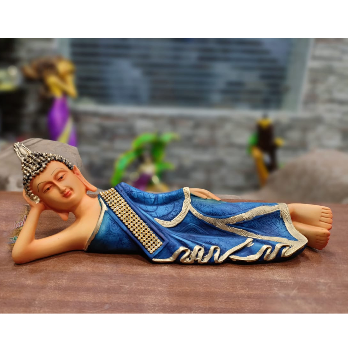 Nimisha Line Décor Lord Sleeping Buddha Showpiece | Buddha Statue for Home Decor | Buddha Idol for House Warming