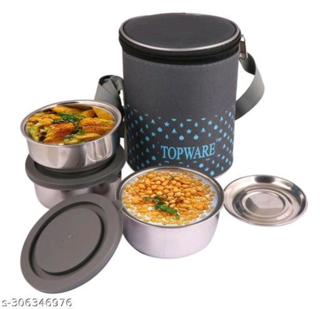 Topware carry fresh  insulated 3 container lunchbox