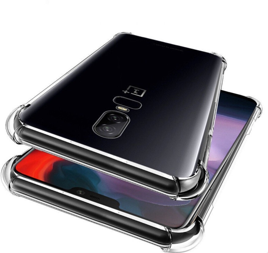 OnePlus 6 ( Plain Case,Shock proof drop defender bumper case "transprant") Back Cover
